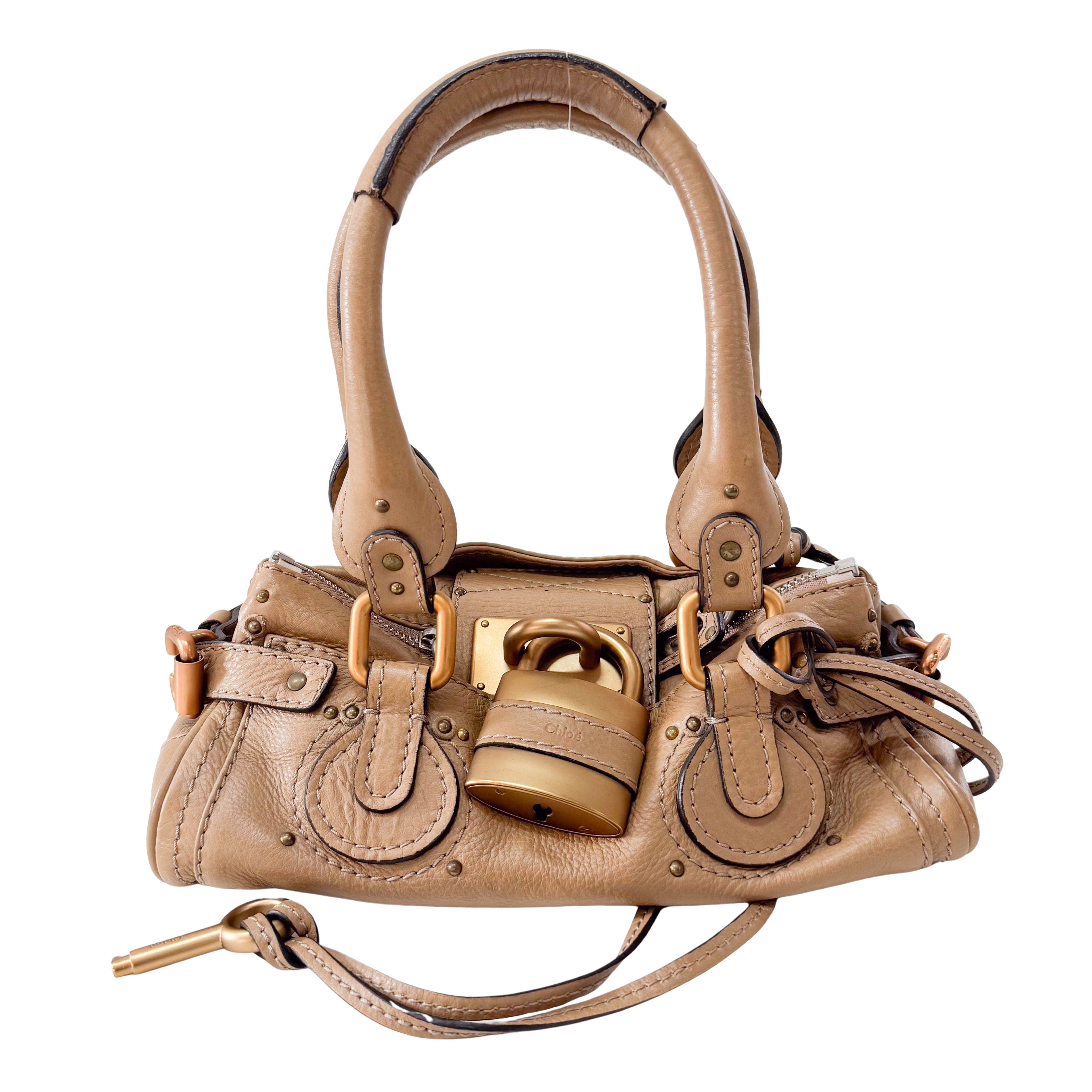 Mini Paddington Brown Leather Shoulder Bag