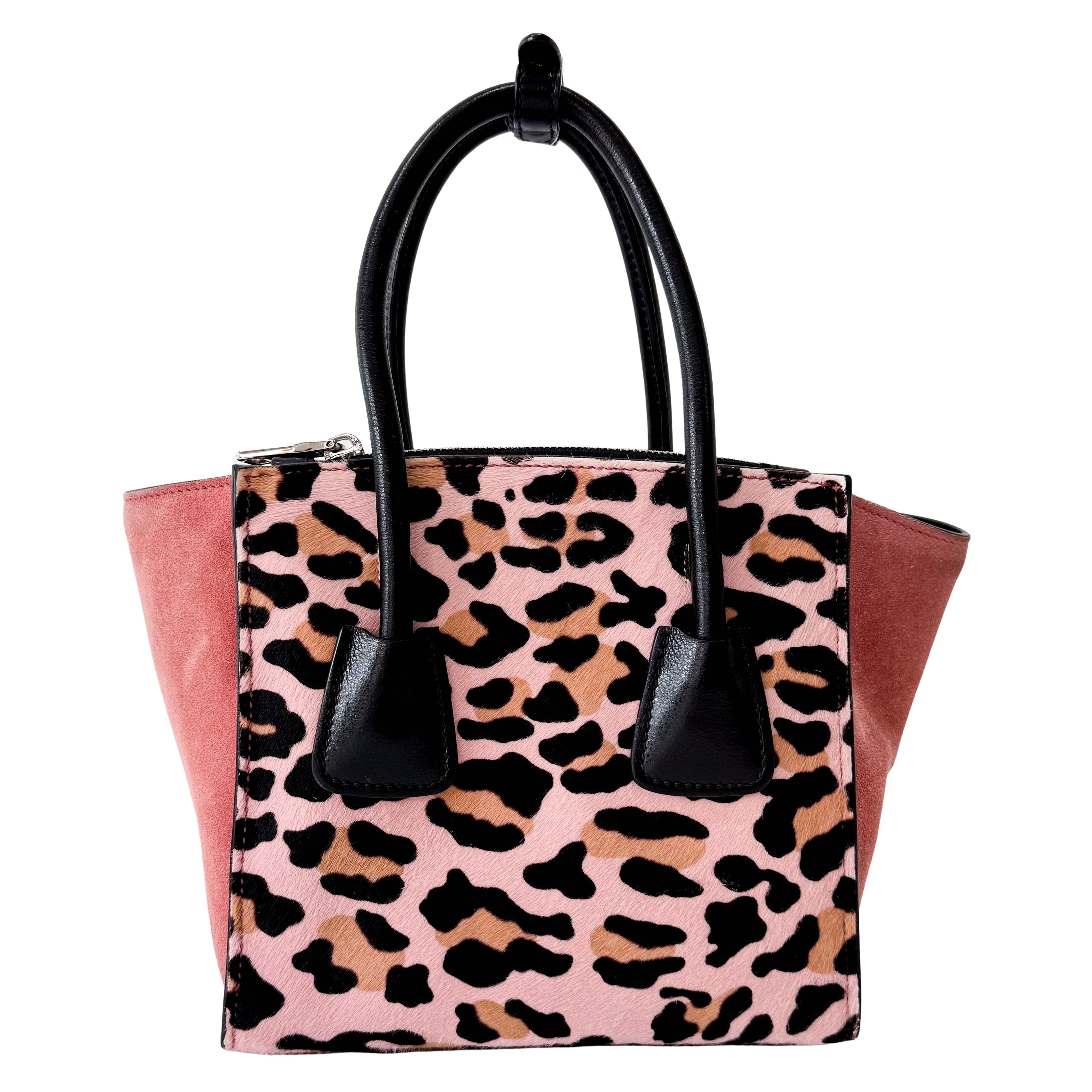 Pony Hair/Suede Pink Handle Bag