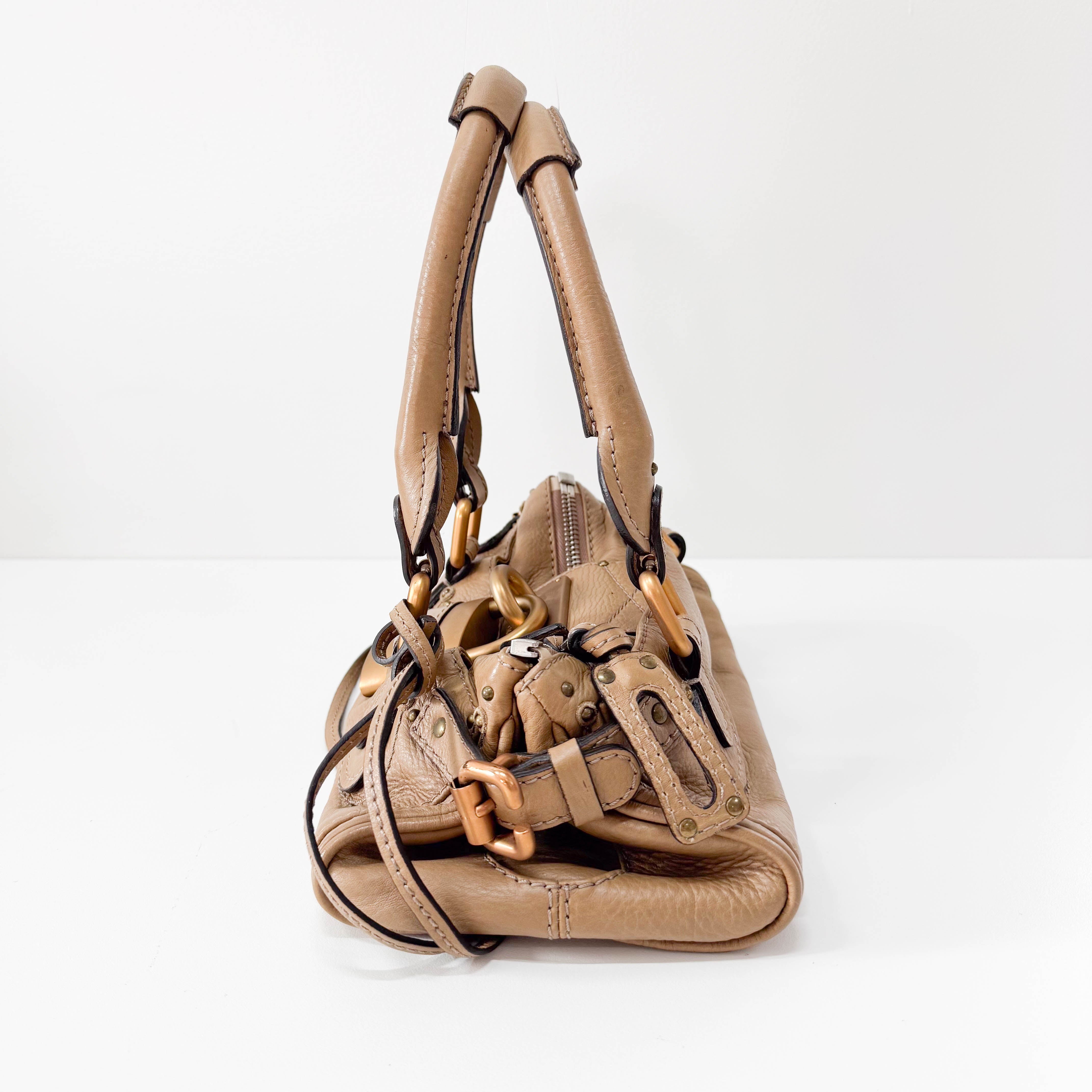 Mini Paddington Brown Leather Shoulder Bag