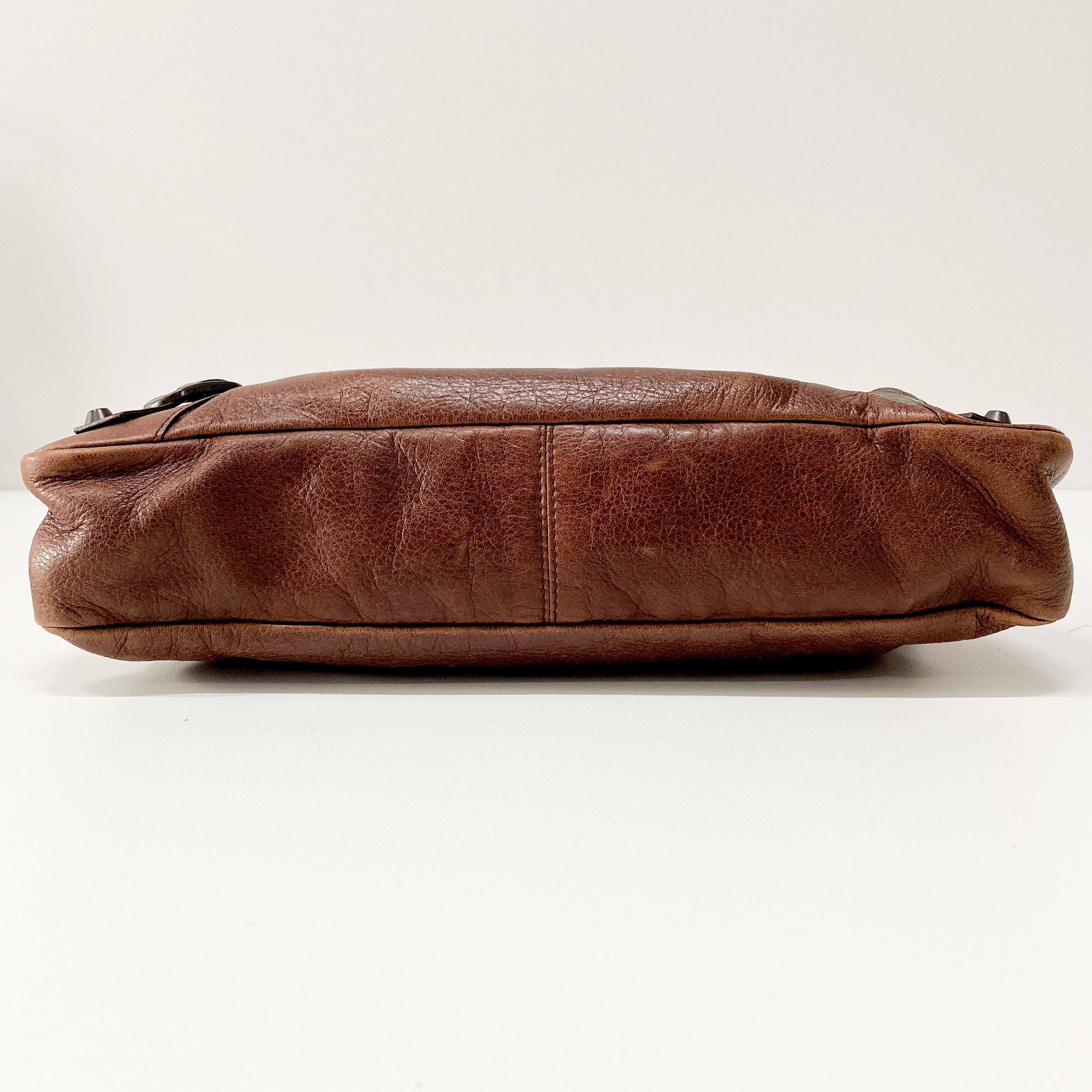 The First Brown Leather Shoulder Bag