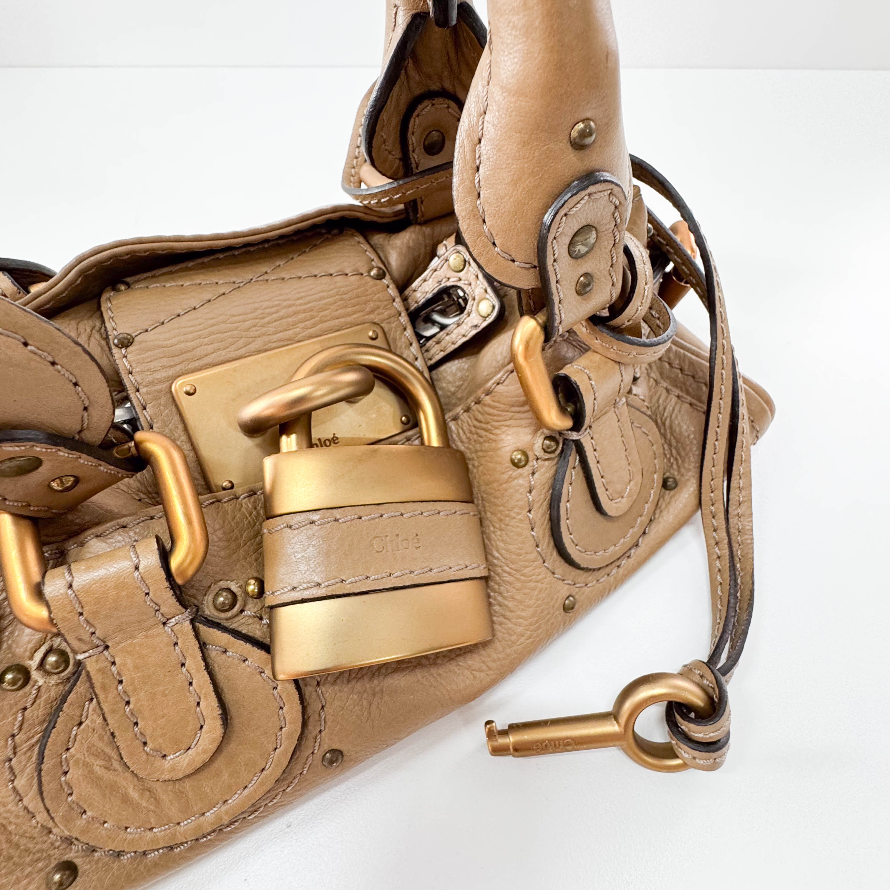 Mini Paddington Brown Leather Shoulder Bag