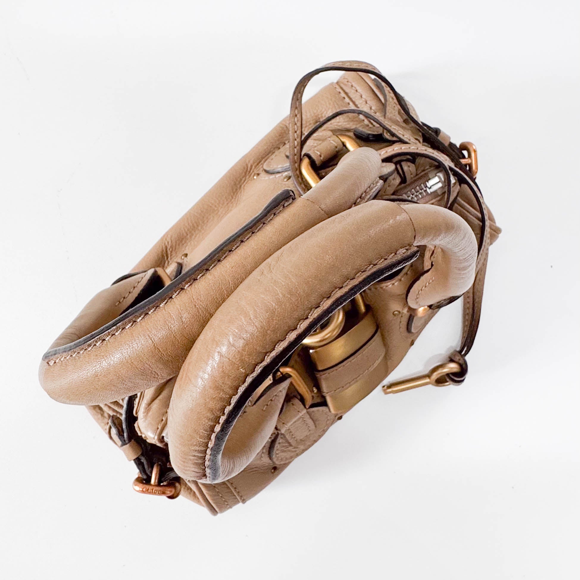 Mini Paddington Brown Leather Shoulder Bag