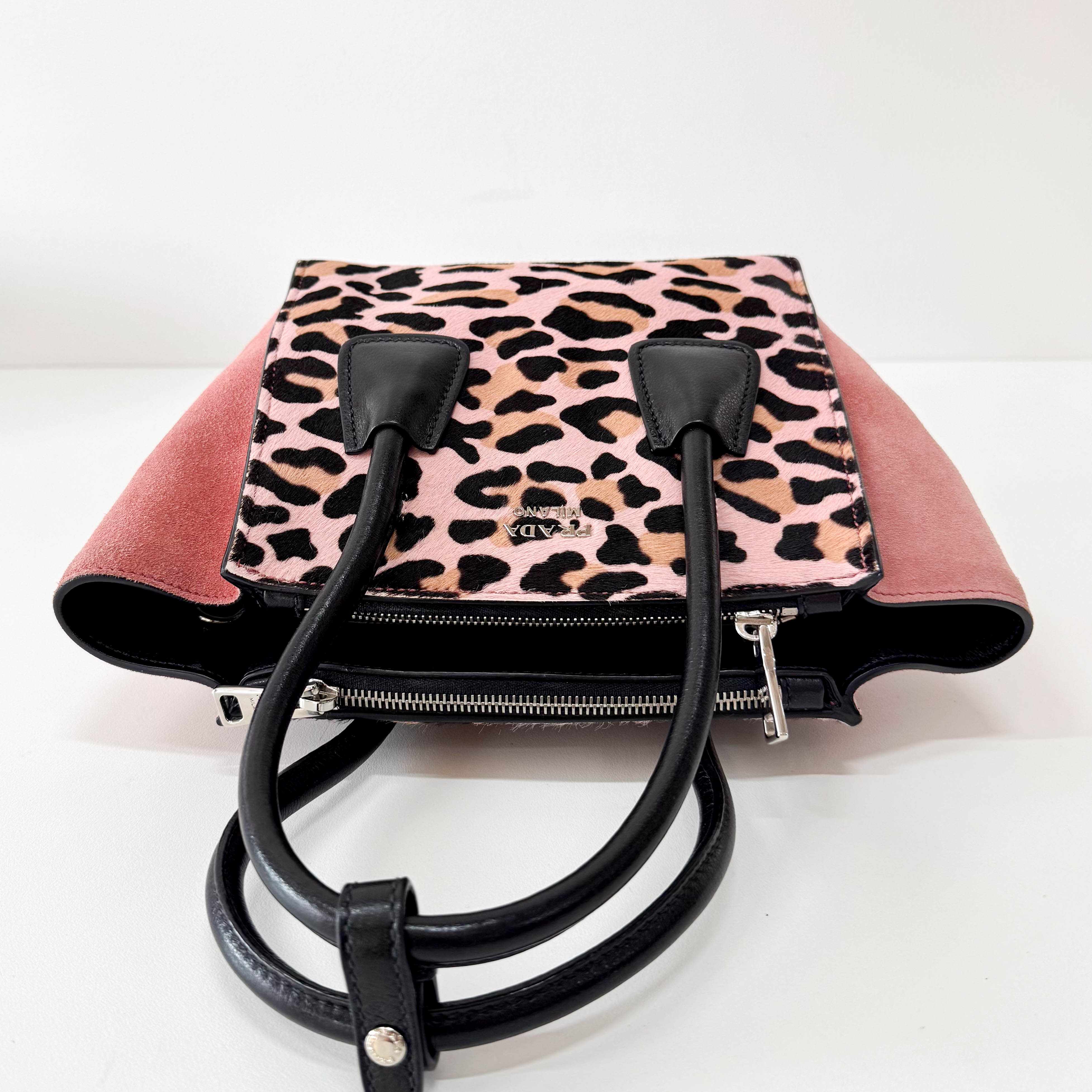 Pony Hair/Suede Pink Handle Bag