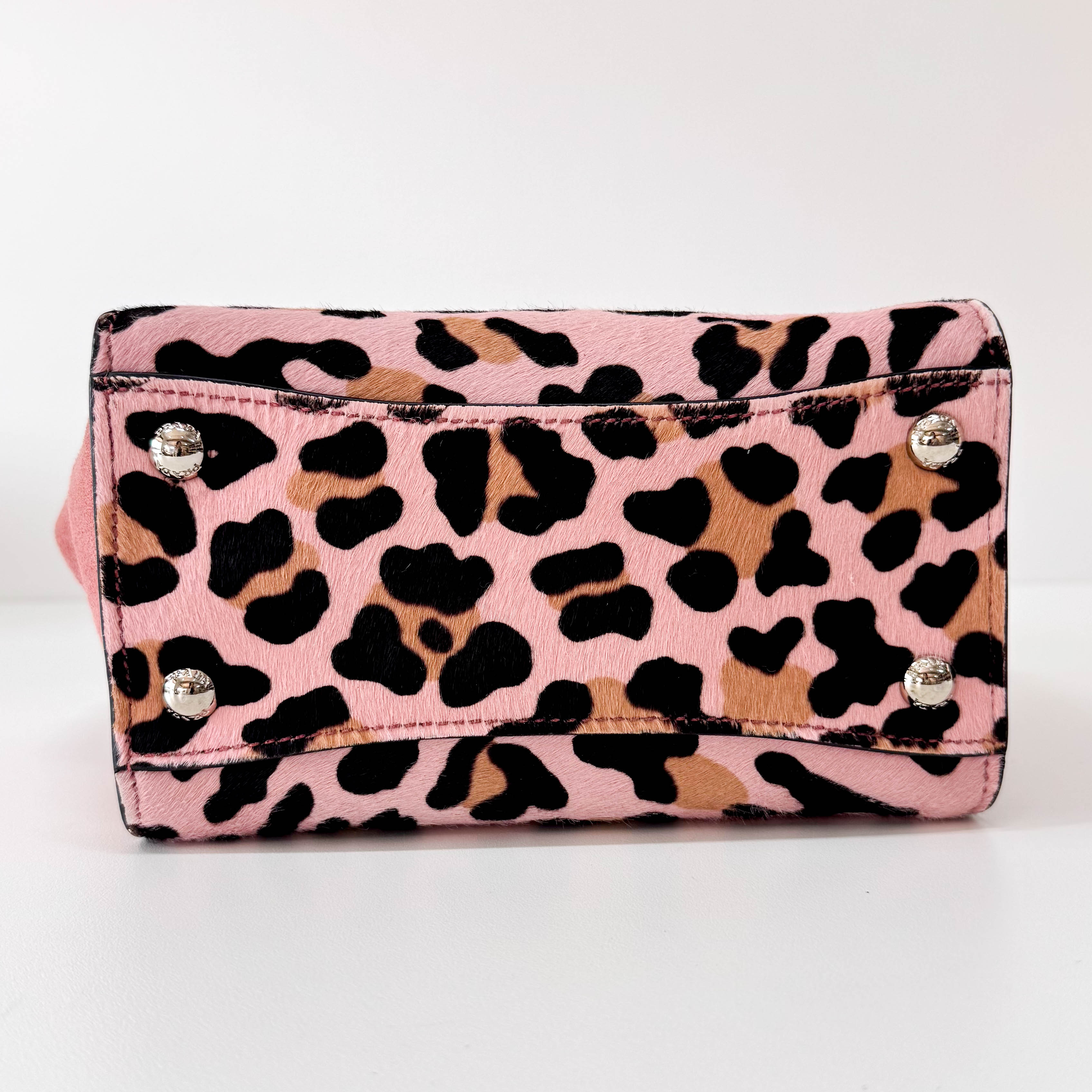 Pony Hair/Suede Pink Handle Bag