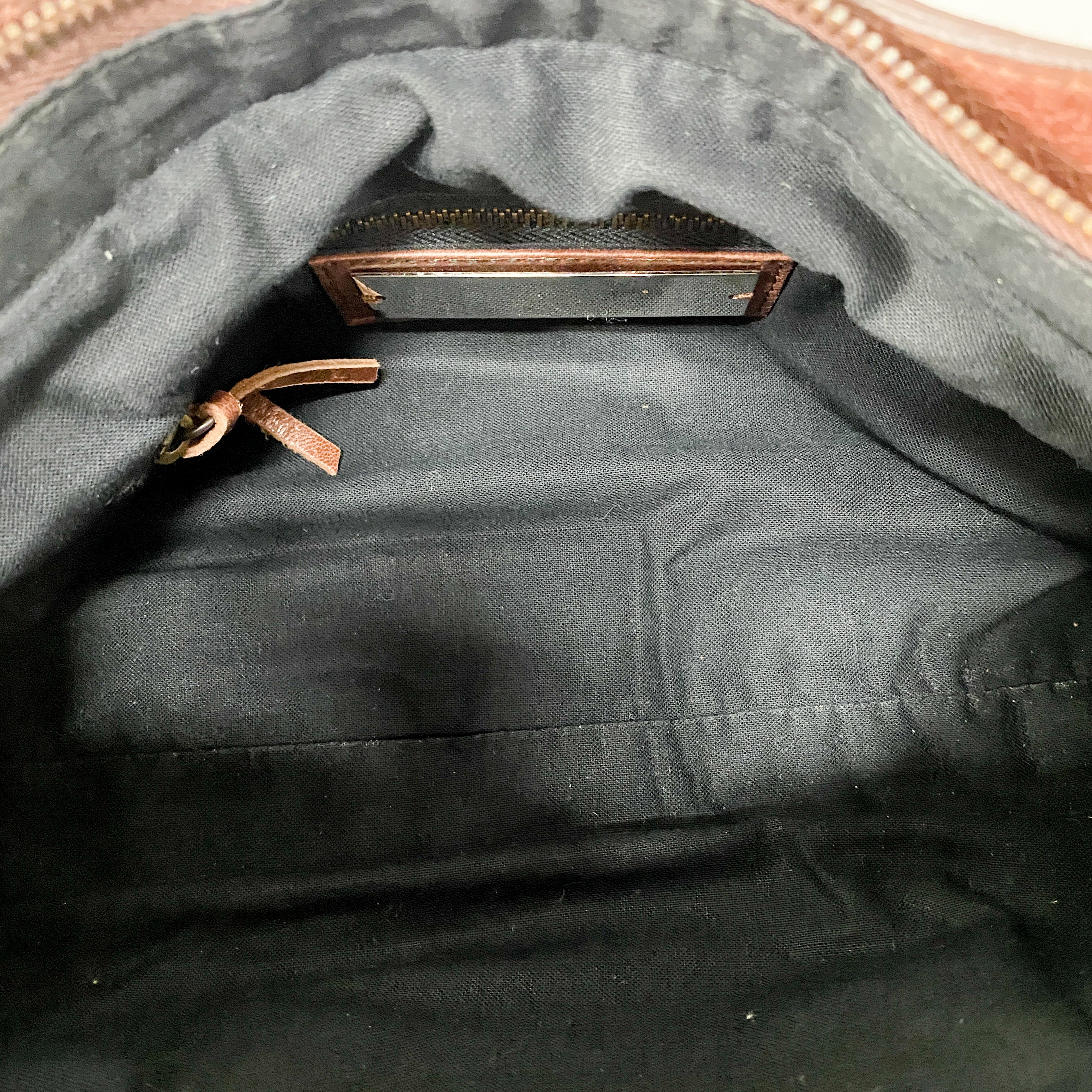 The First Brown Leather Shoulder Bag