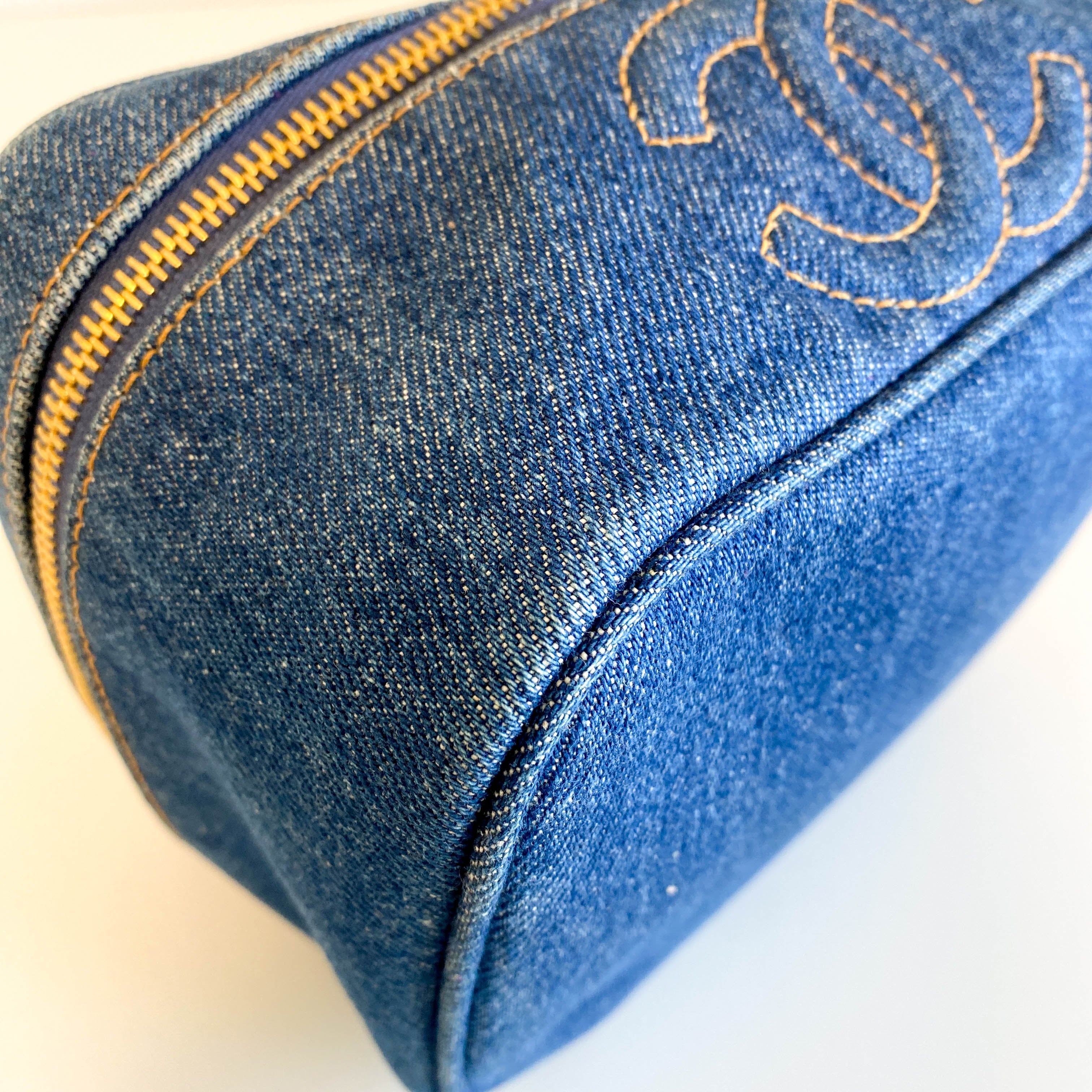Trendy CC Denim Vanity Bag