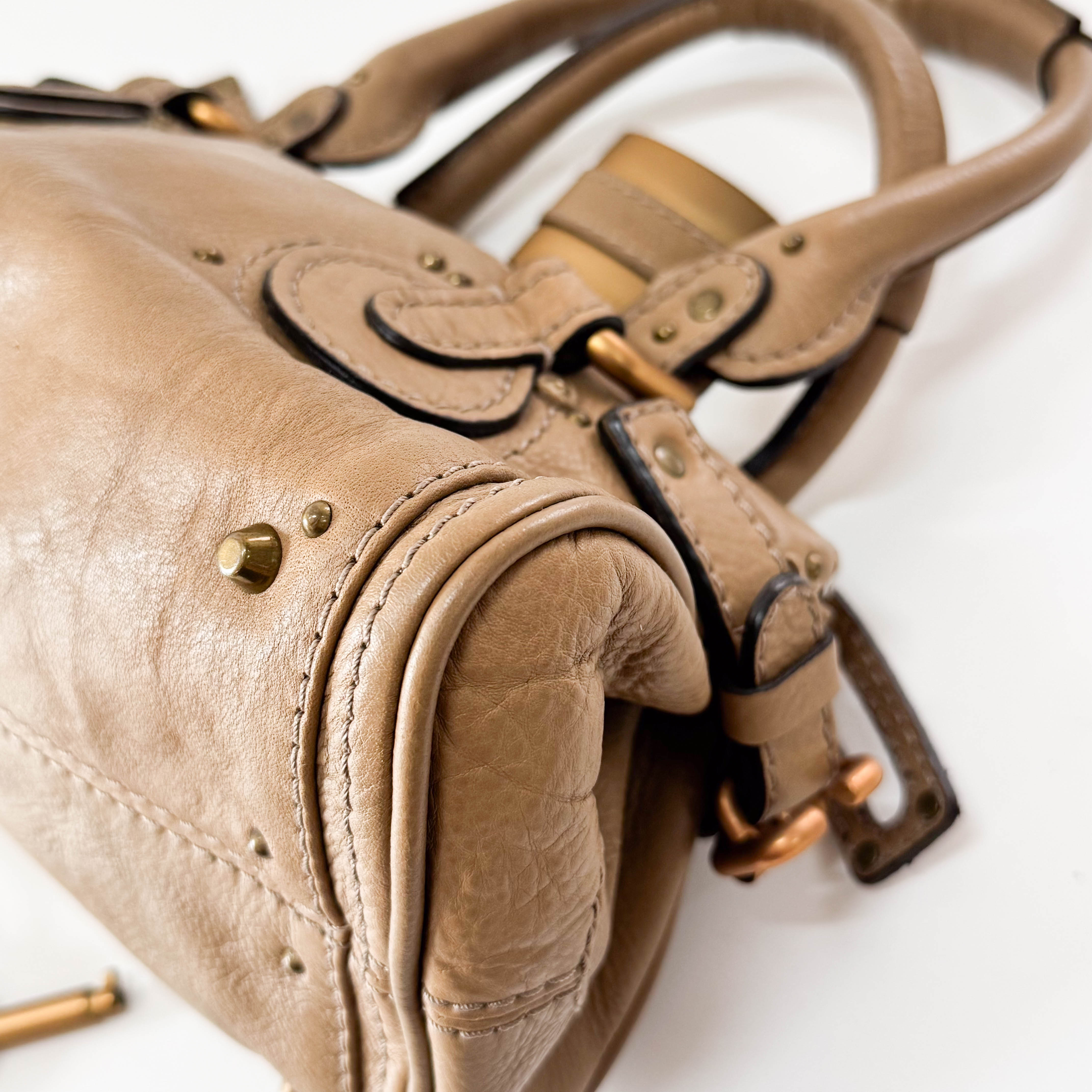 Mini Paddington Brown Leather Shoulder Bag