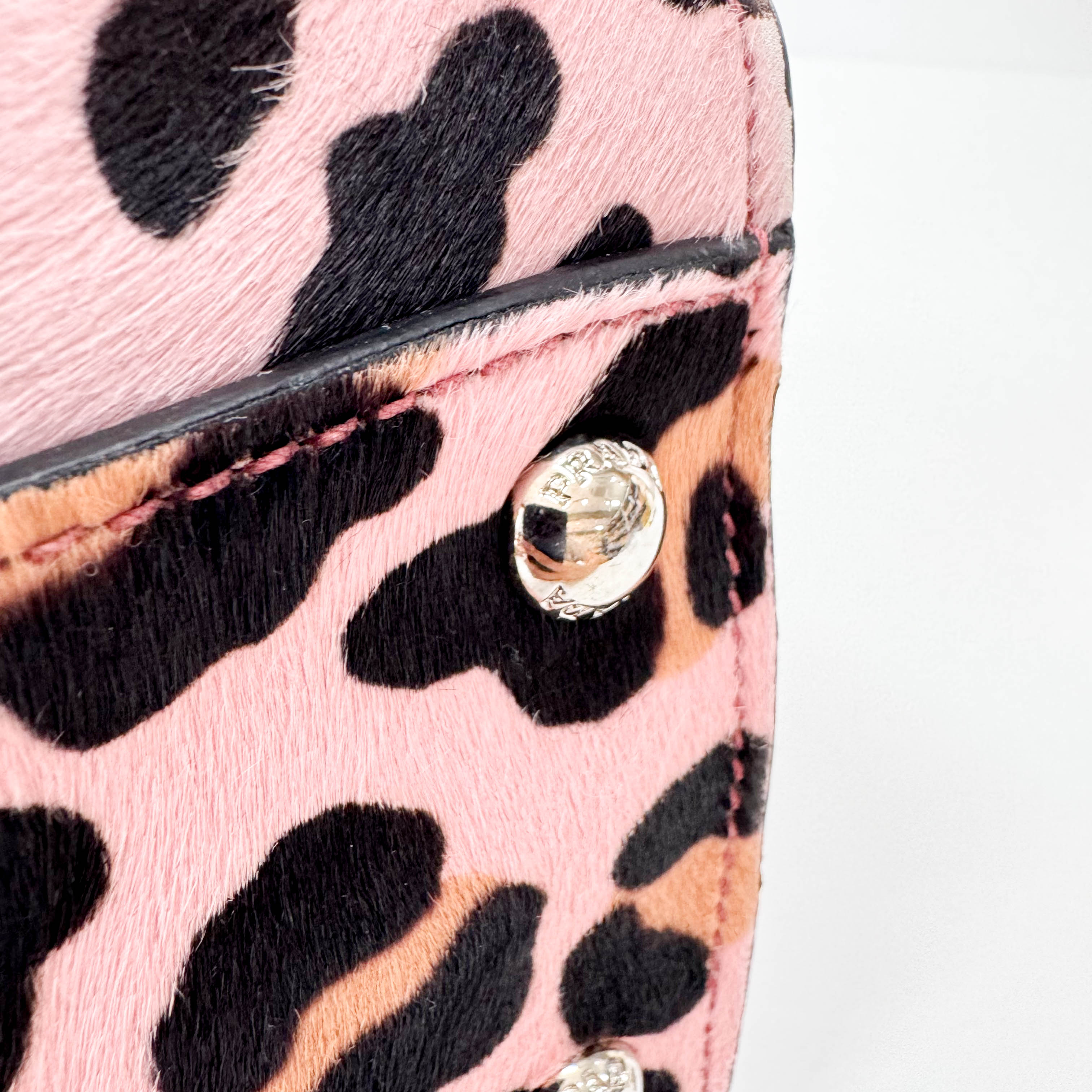 Pony Hair/Suede Pink Handle Bag