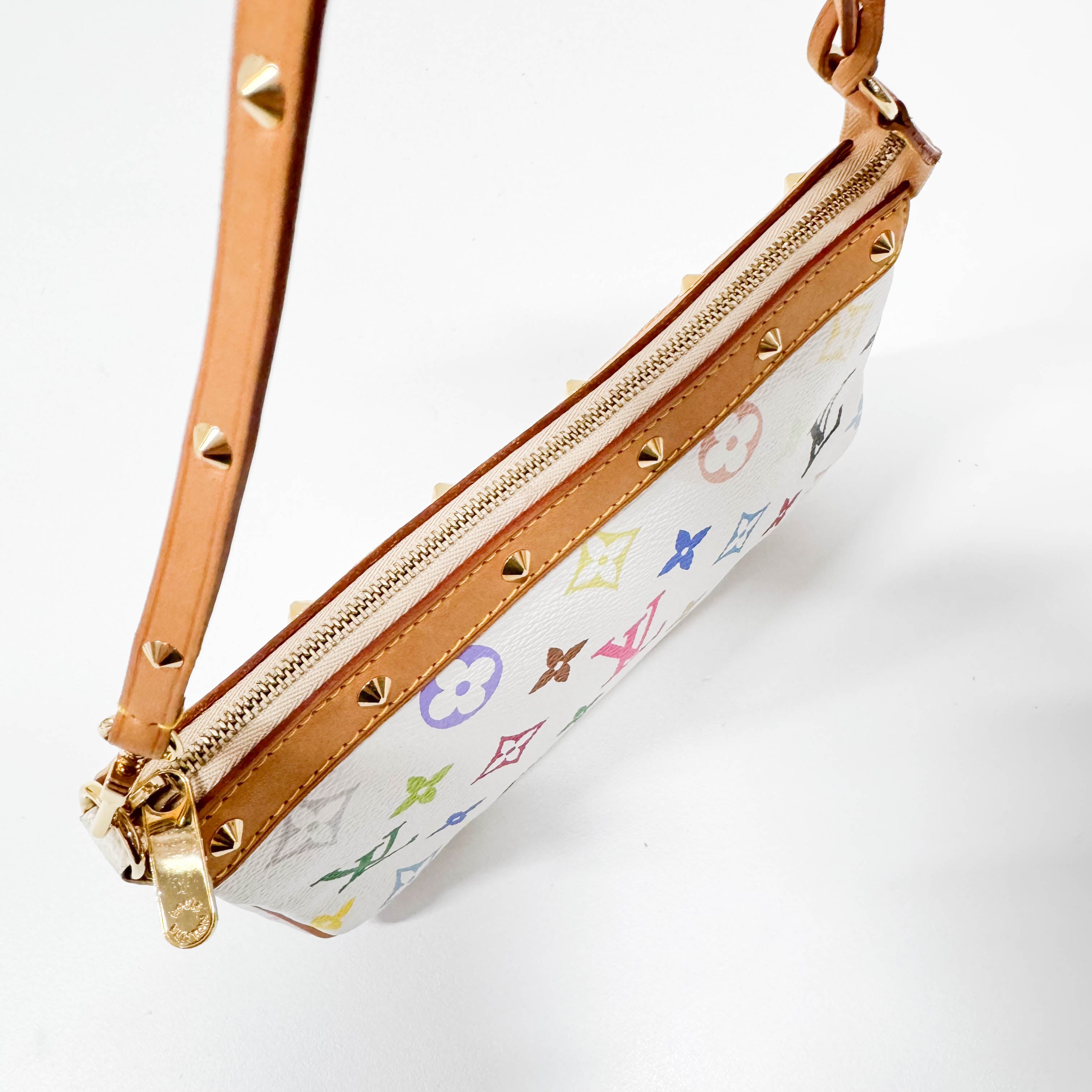Monogram Multicolore Blanc Takashi Murakami Canvas Bag