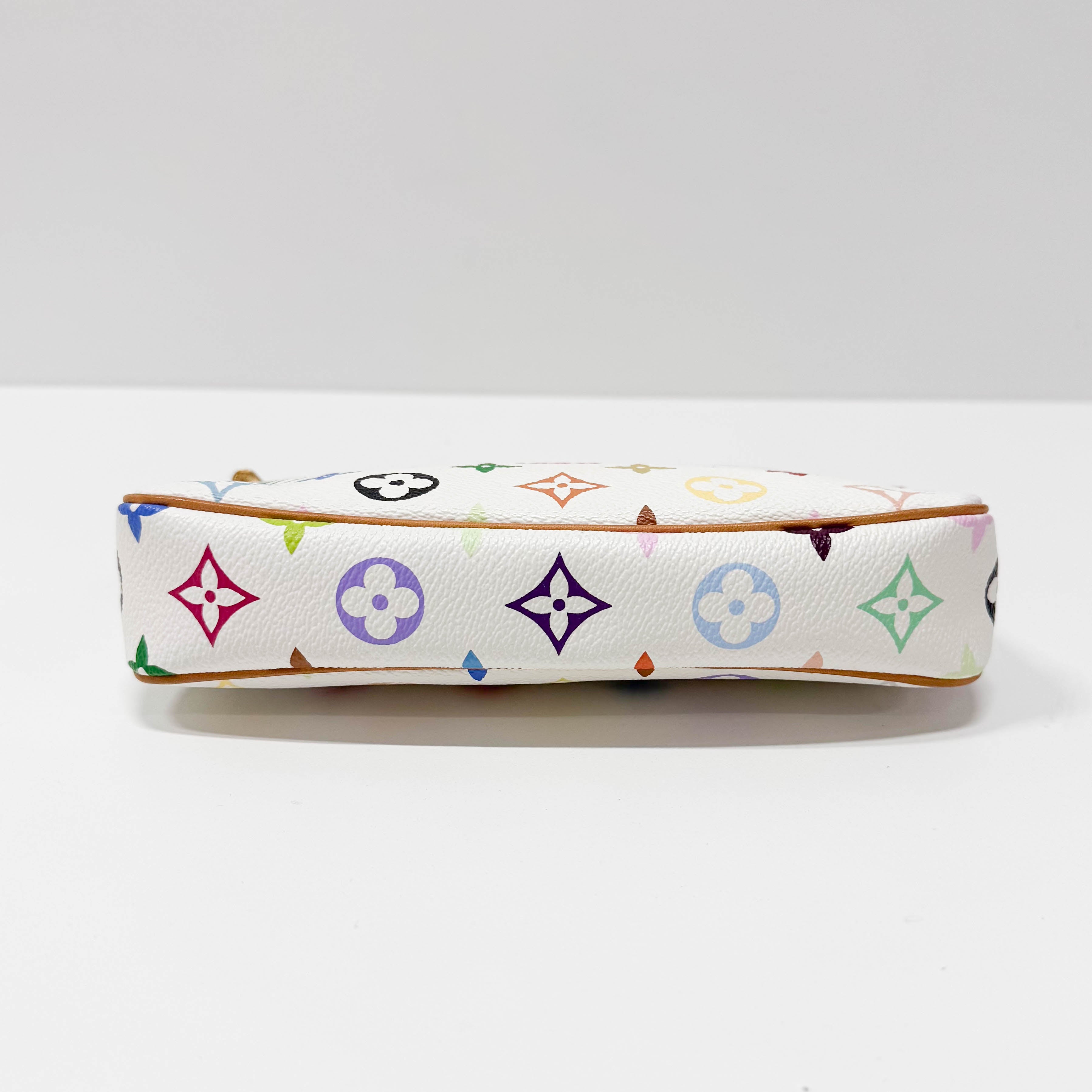 Monogram Multicolore Blanc Takashi Murakami Canvas Bag