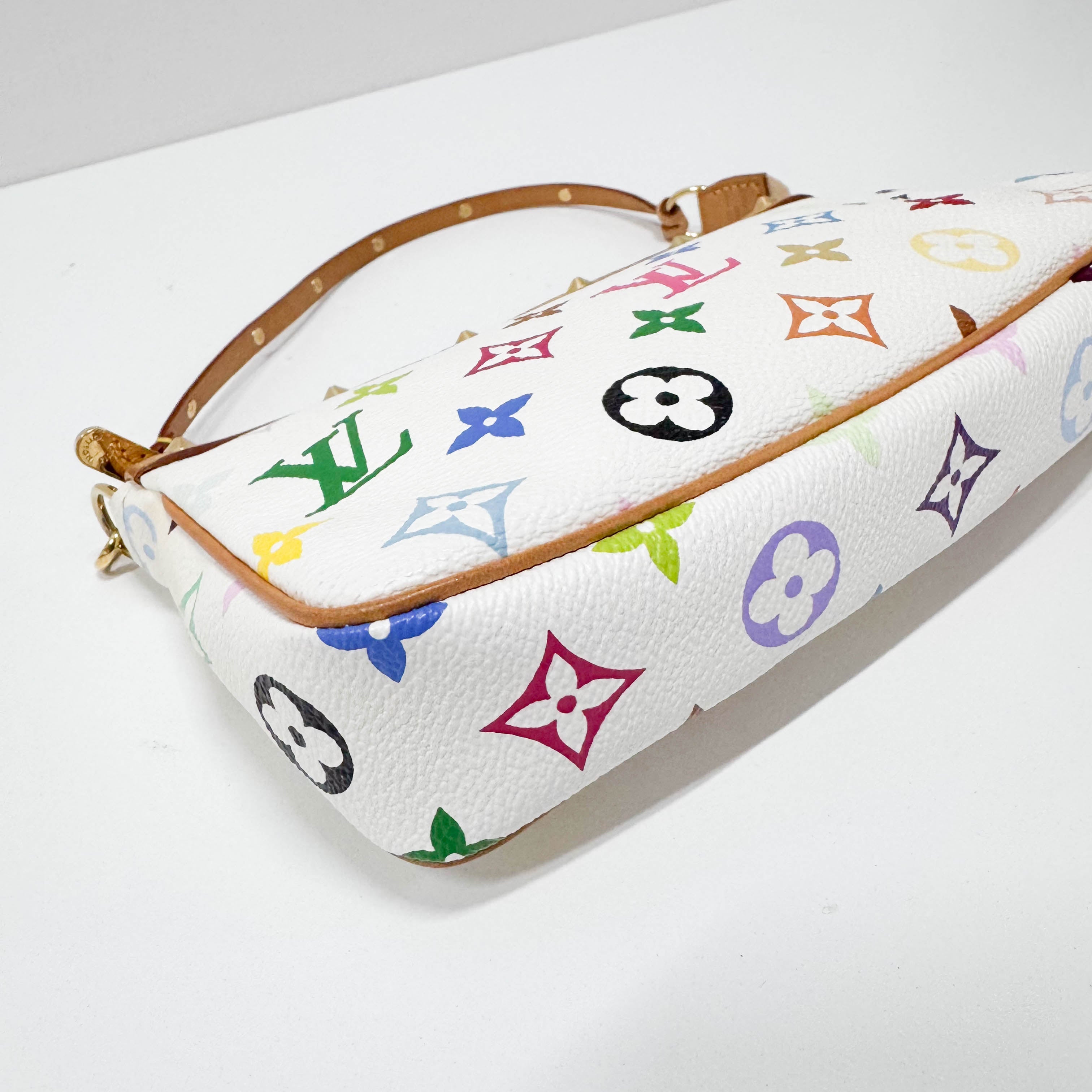 Monogram Multicolore Blanc Takashi Murakami Canvas Bag