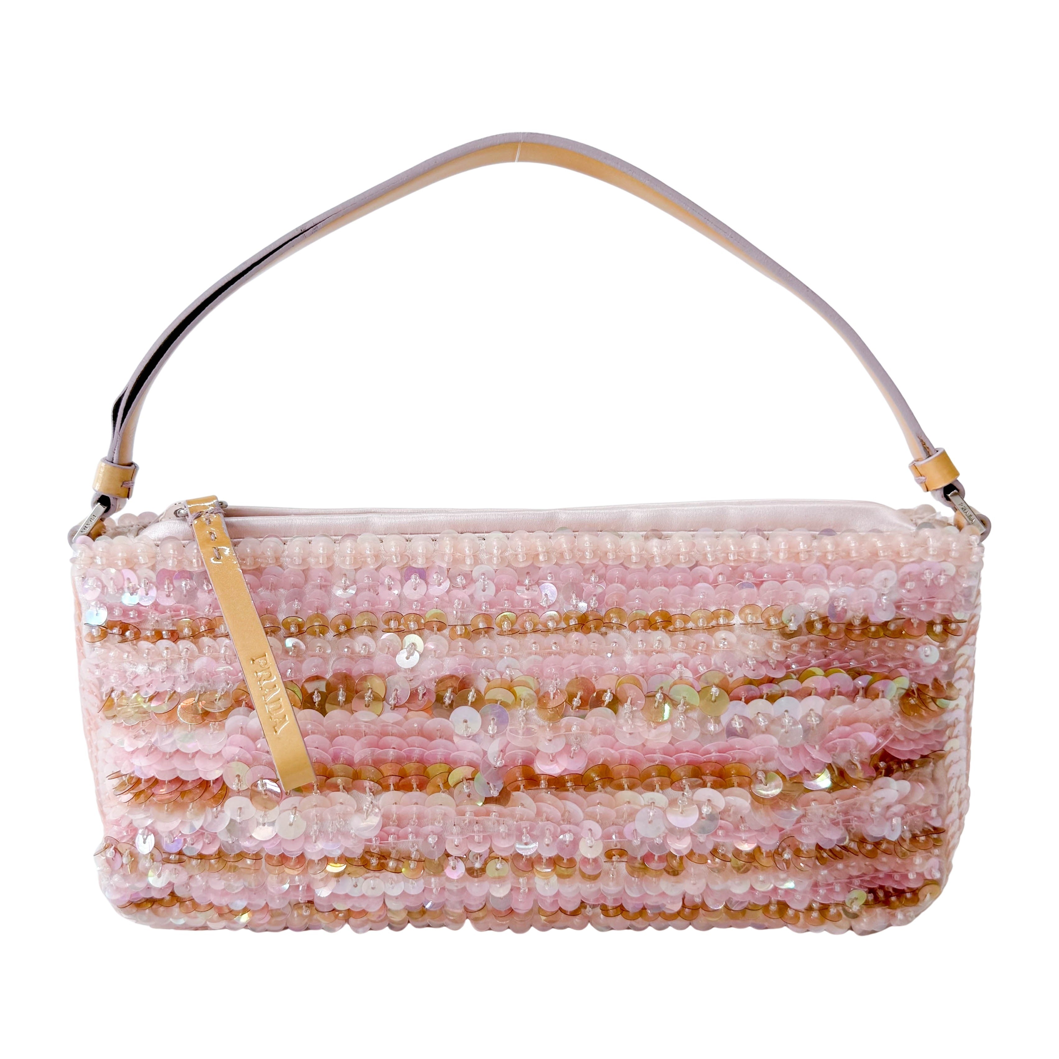 Pink Sparkle Sequin Pouch Shoulder Bag