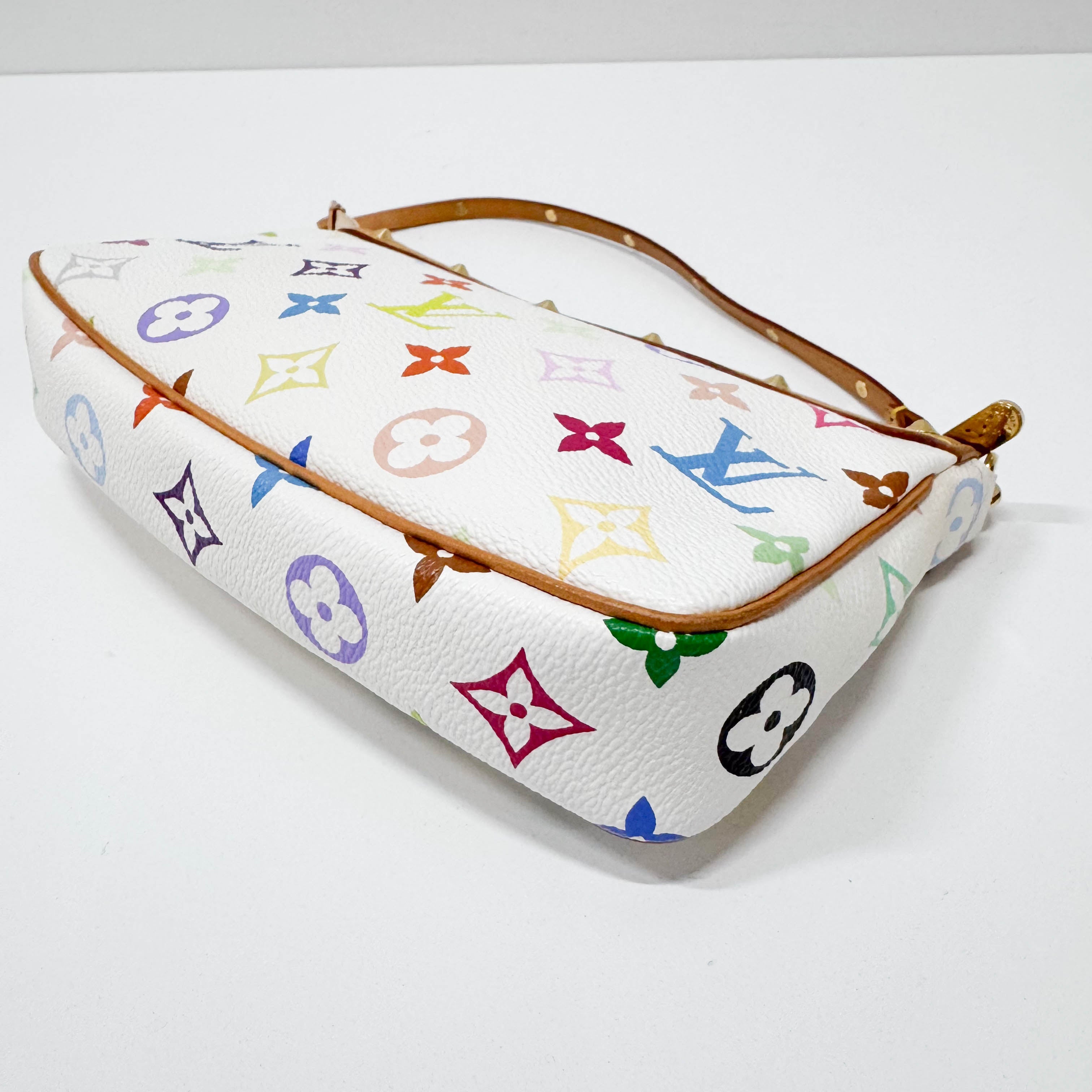 Monogram Multicolore Blanc Takashi Murakami Canvas Bag