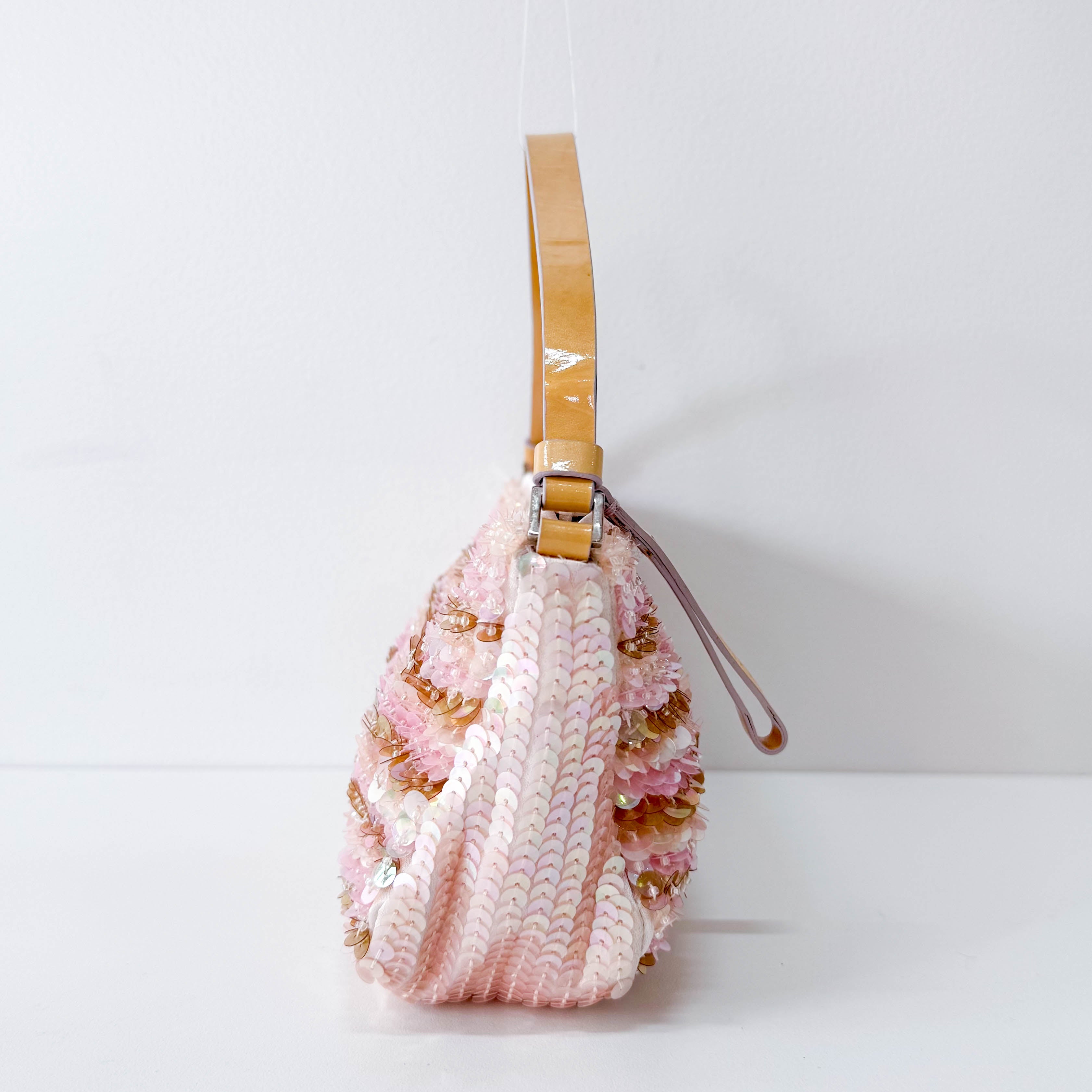 Pink Sparkle Sequin Pouch Shoulder Bag