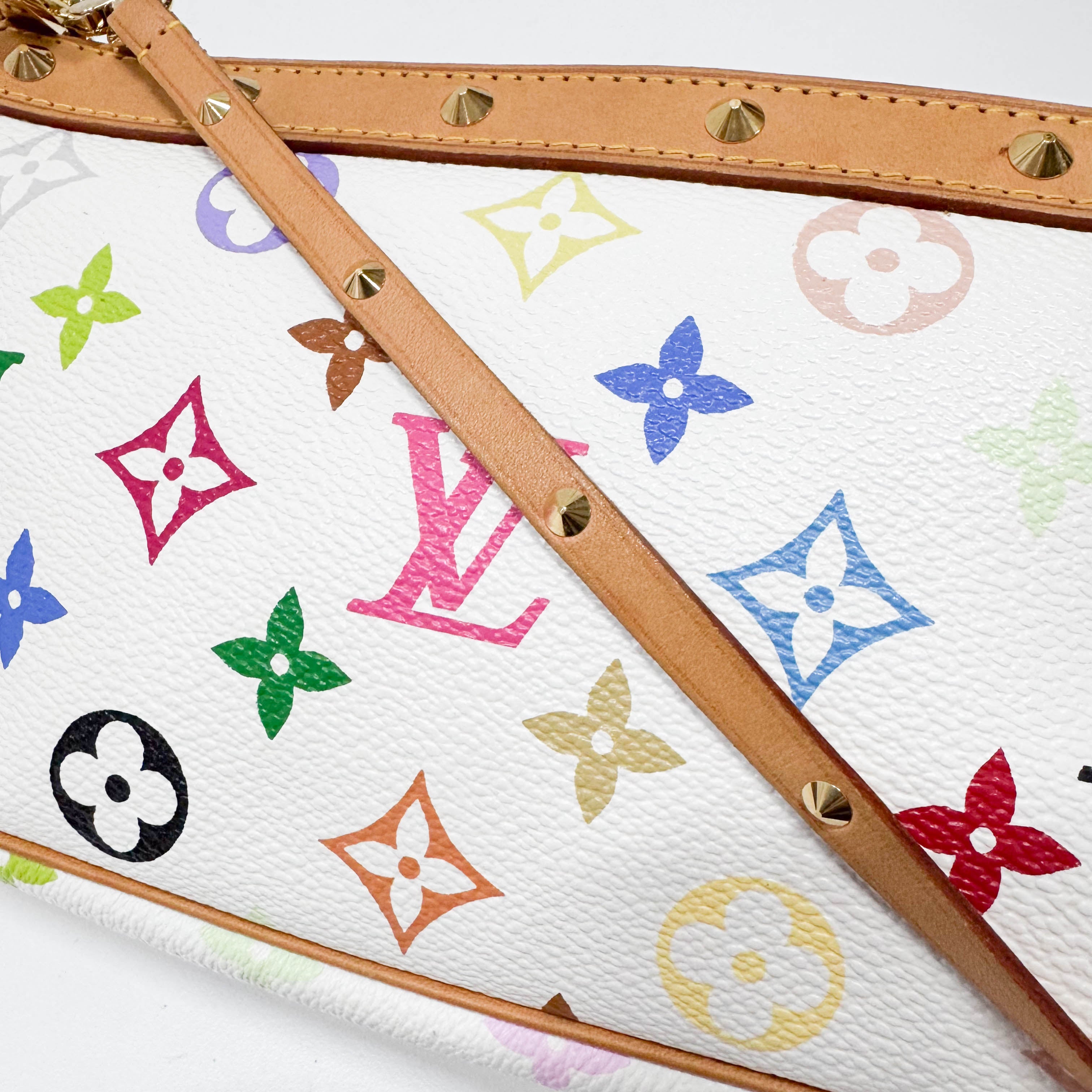 Monogram Multicolore Blanc Takashi Murakami Canvas Bag