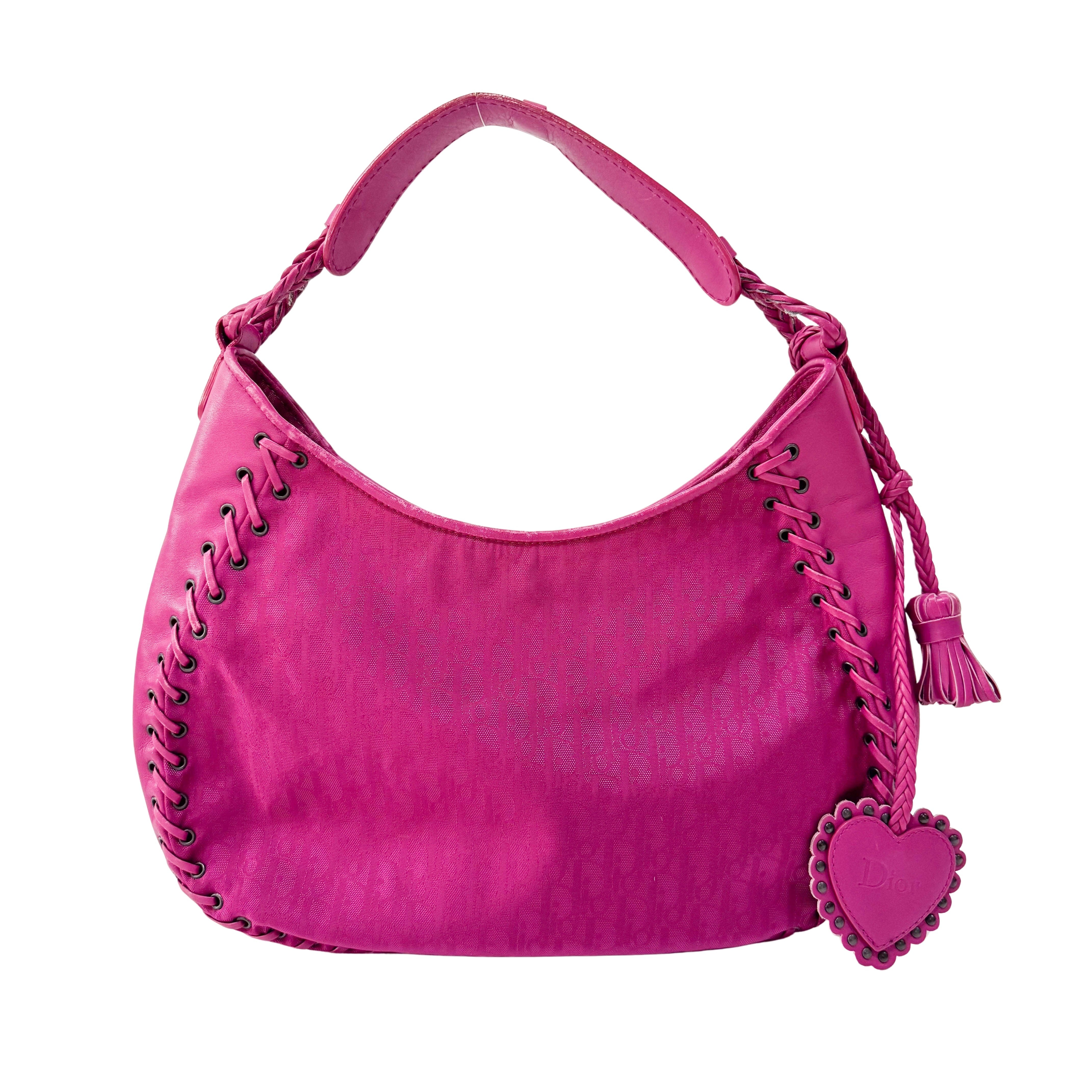 Trotter Pink Canvas Shoulder Bag