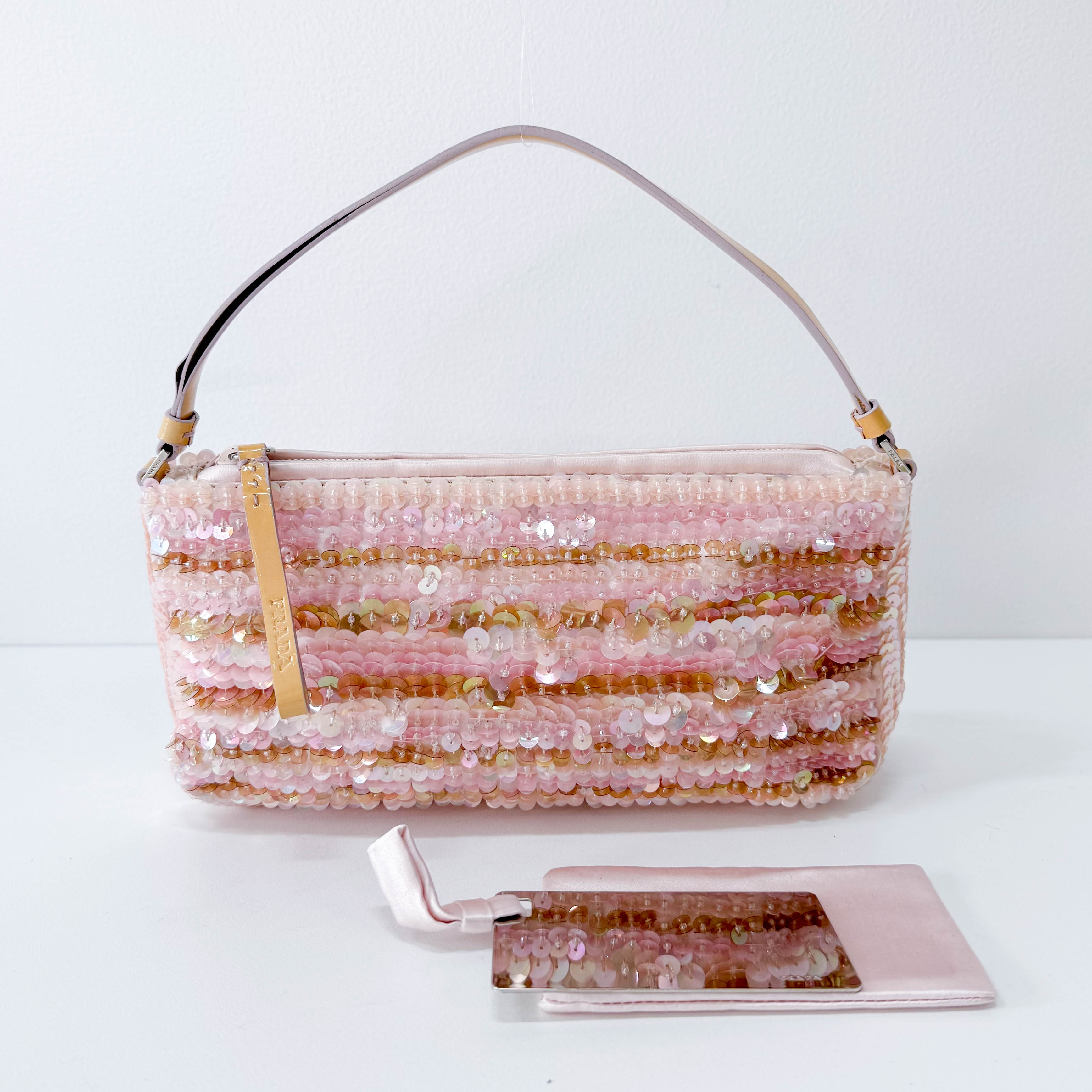 Pink Sparkle Sequin Pouch Shoulder Bag