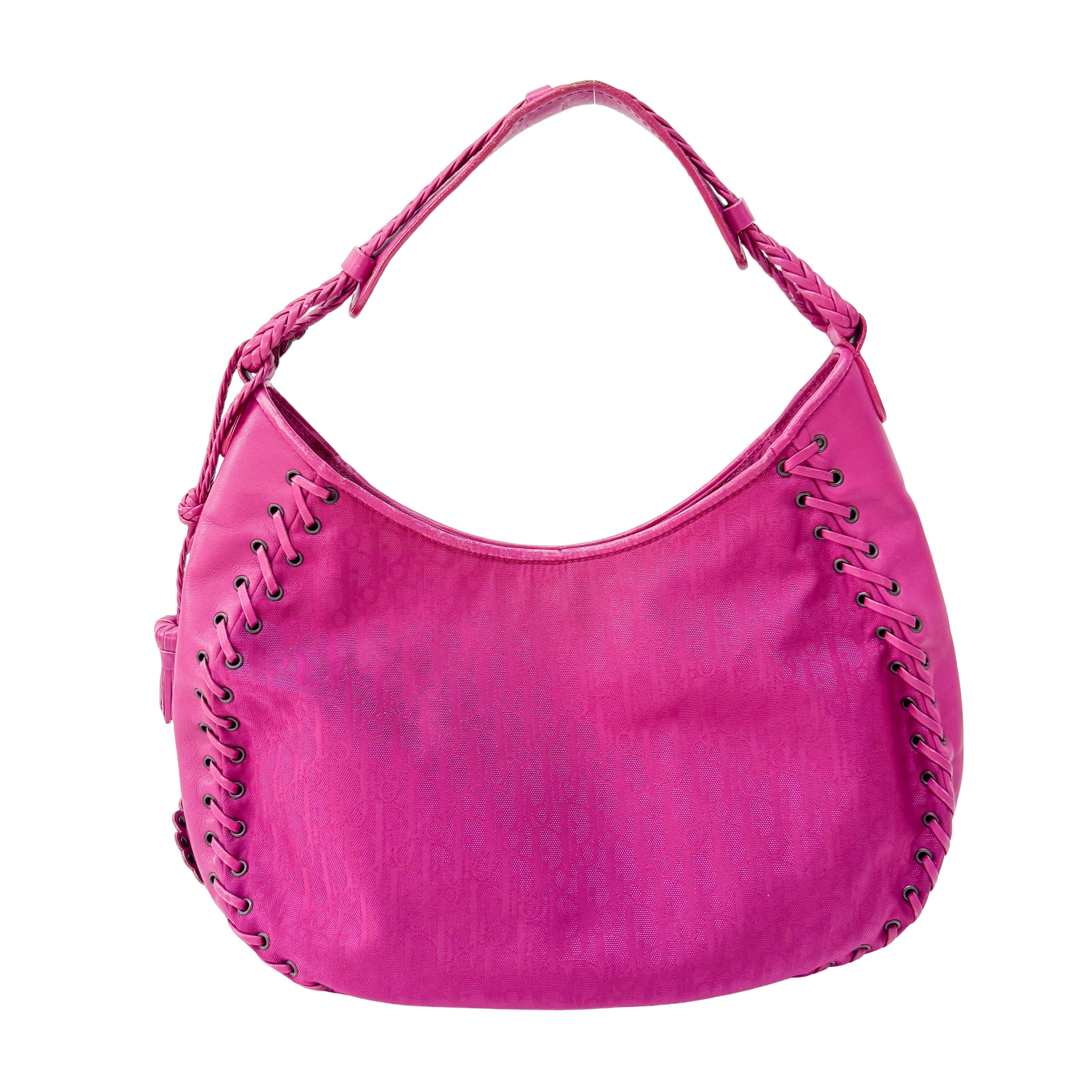 Trotter Pink Canvas Shoulder Bag