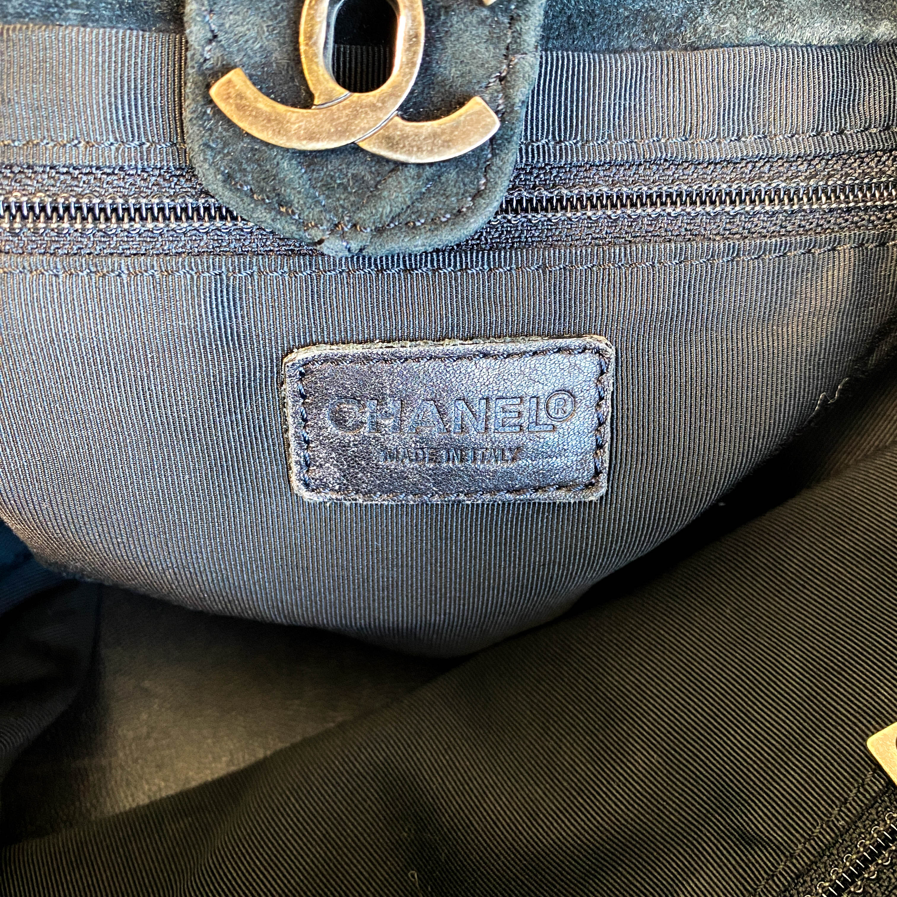 Quilted Hobo Black Suede Shoulder Bag