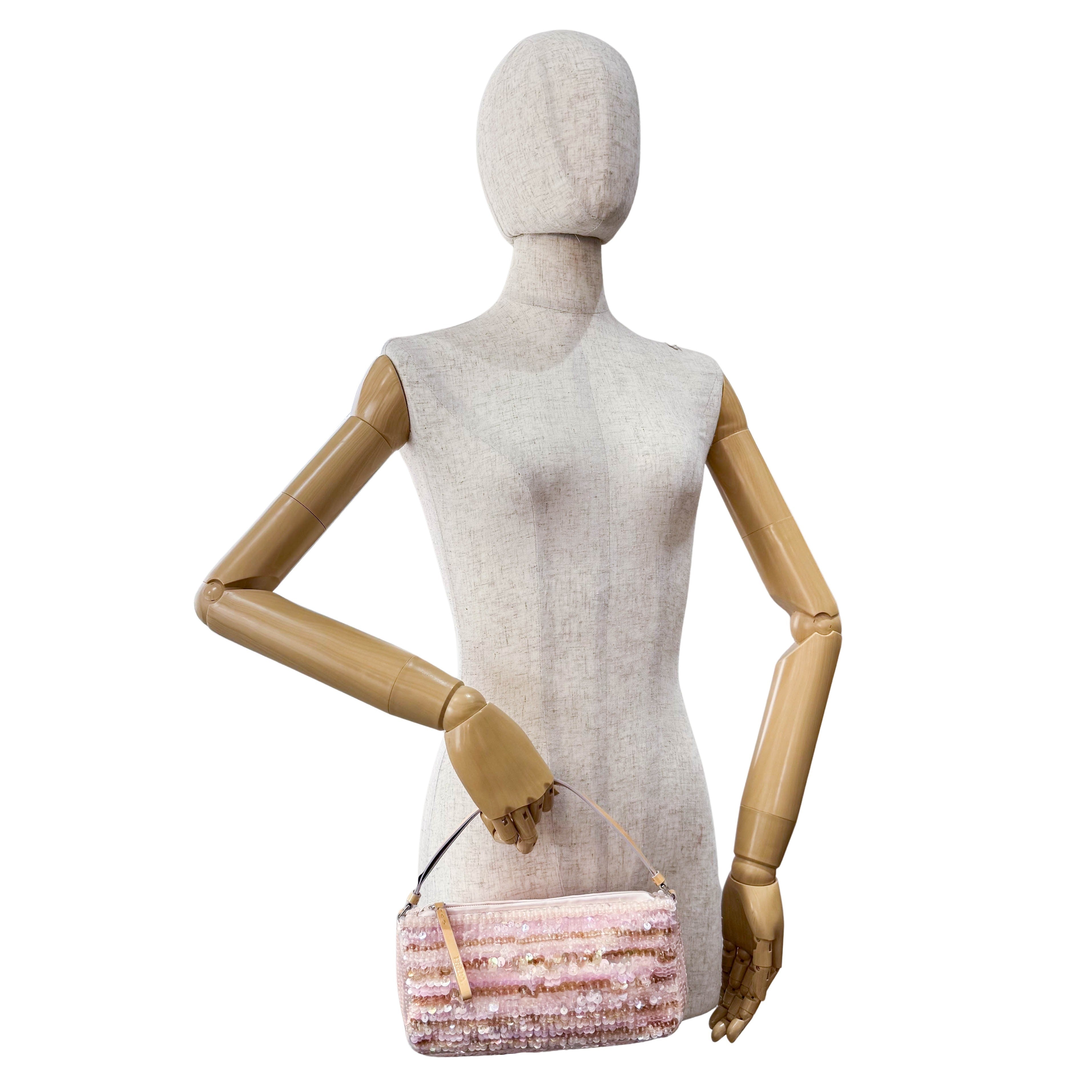 Pink Sparkle Sequin Pouch Shoulder Bag