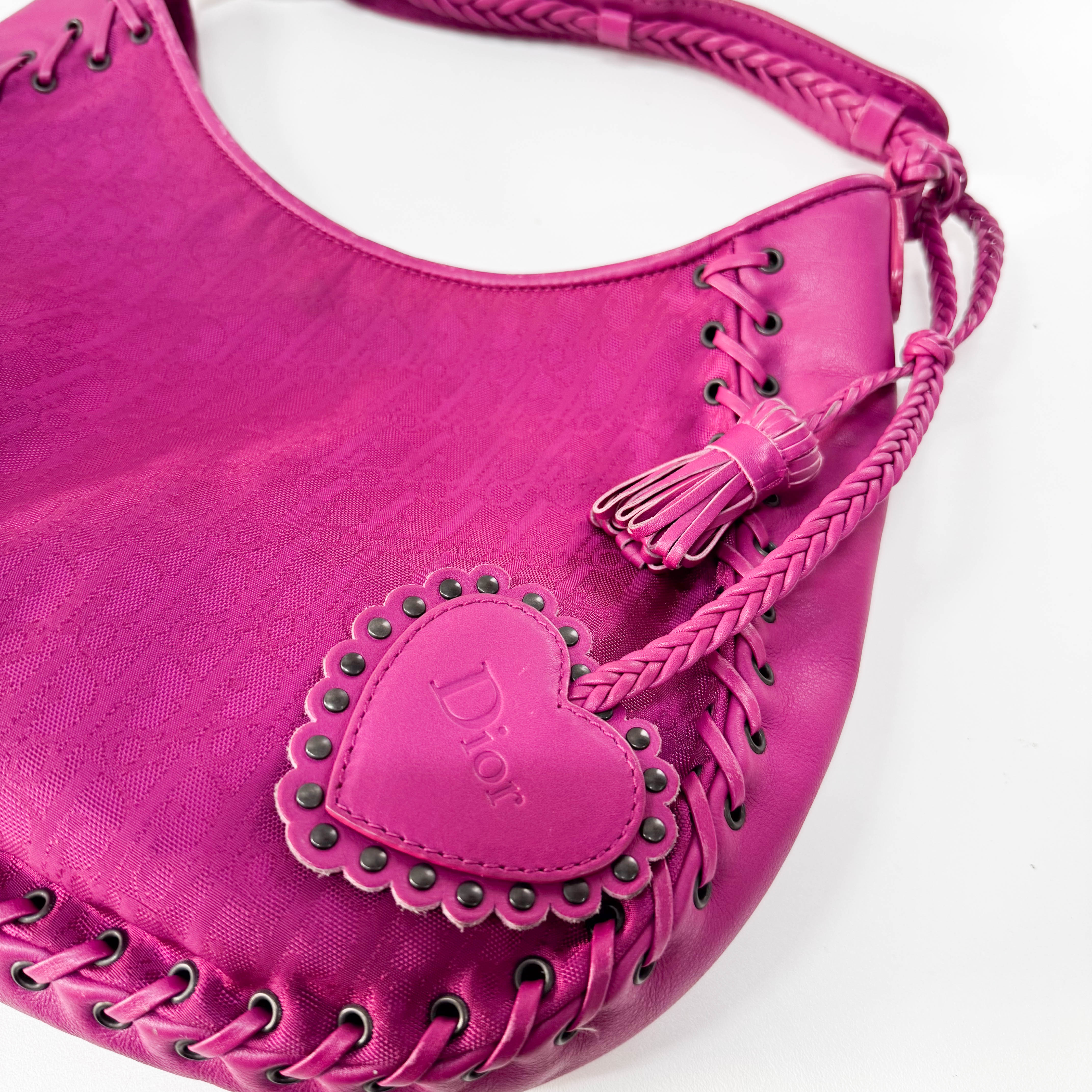 Trotter Pink Canvas Shoulder Bag
