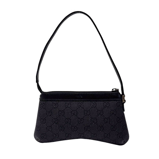 GG Canvas Black Shoulder Bag