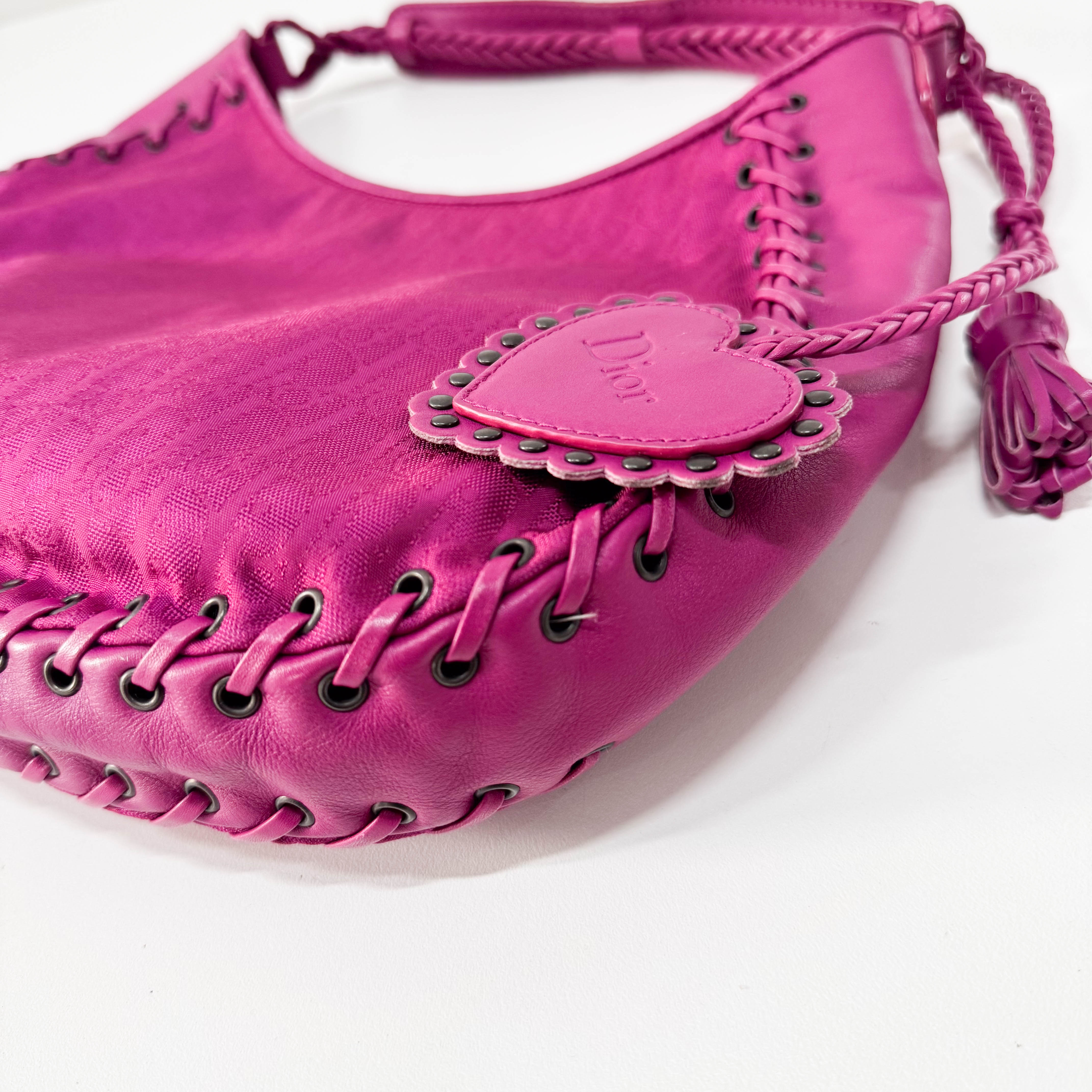 Trotter Pink Canvas Shoulder Bag