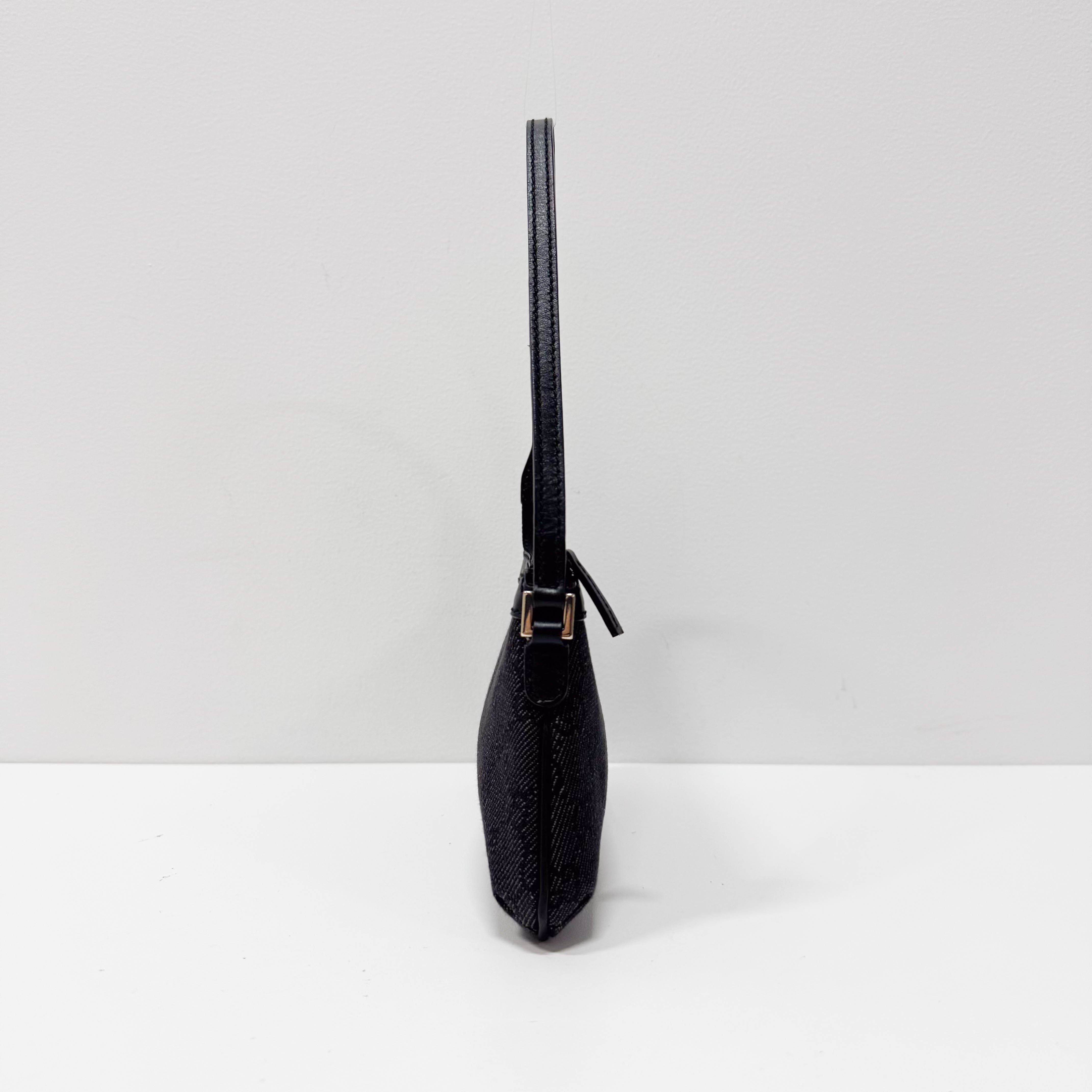 GG Canvas Black Shoulder Bag