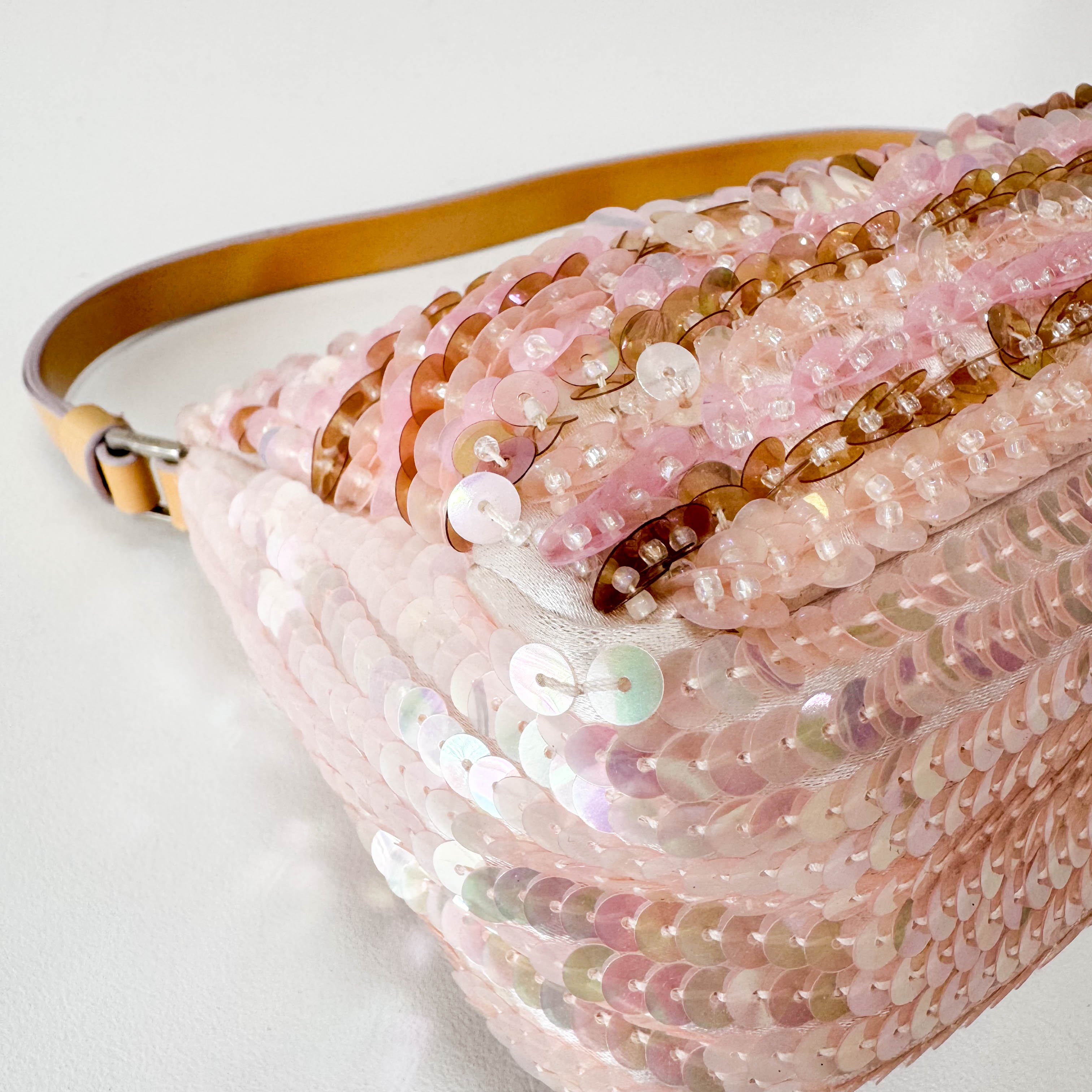 Pink Sparkle Sequin Pouch Shoulder Bag