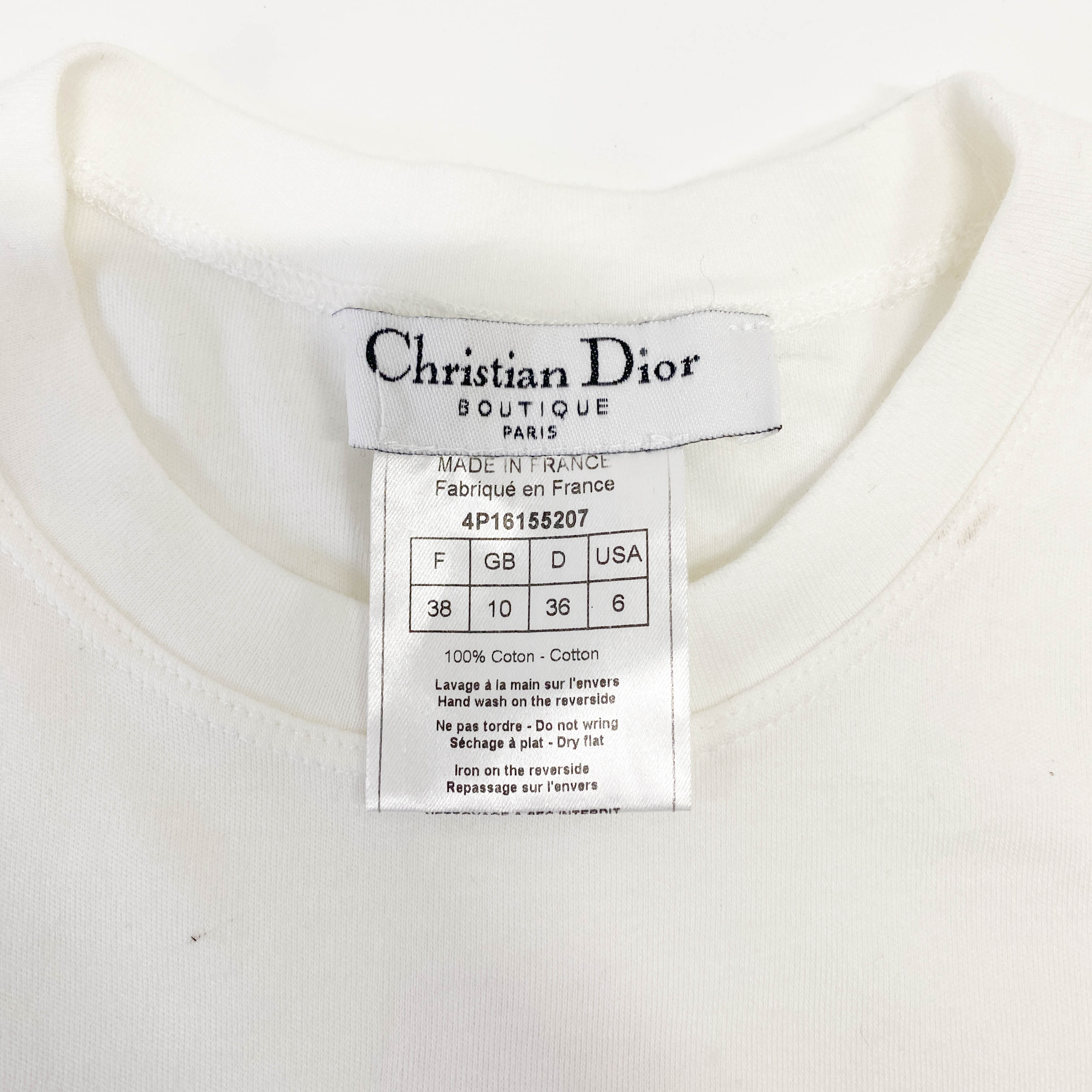 J'Adore Dior White T-Shirt with Pink Trotter Print