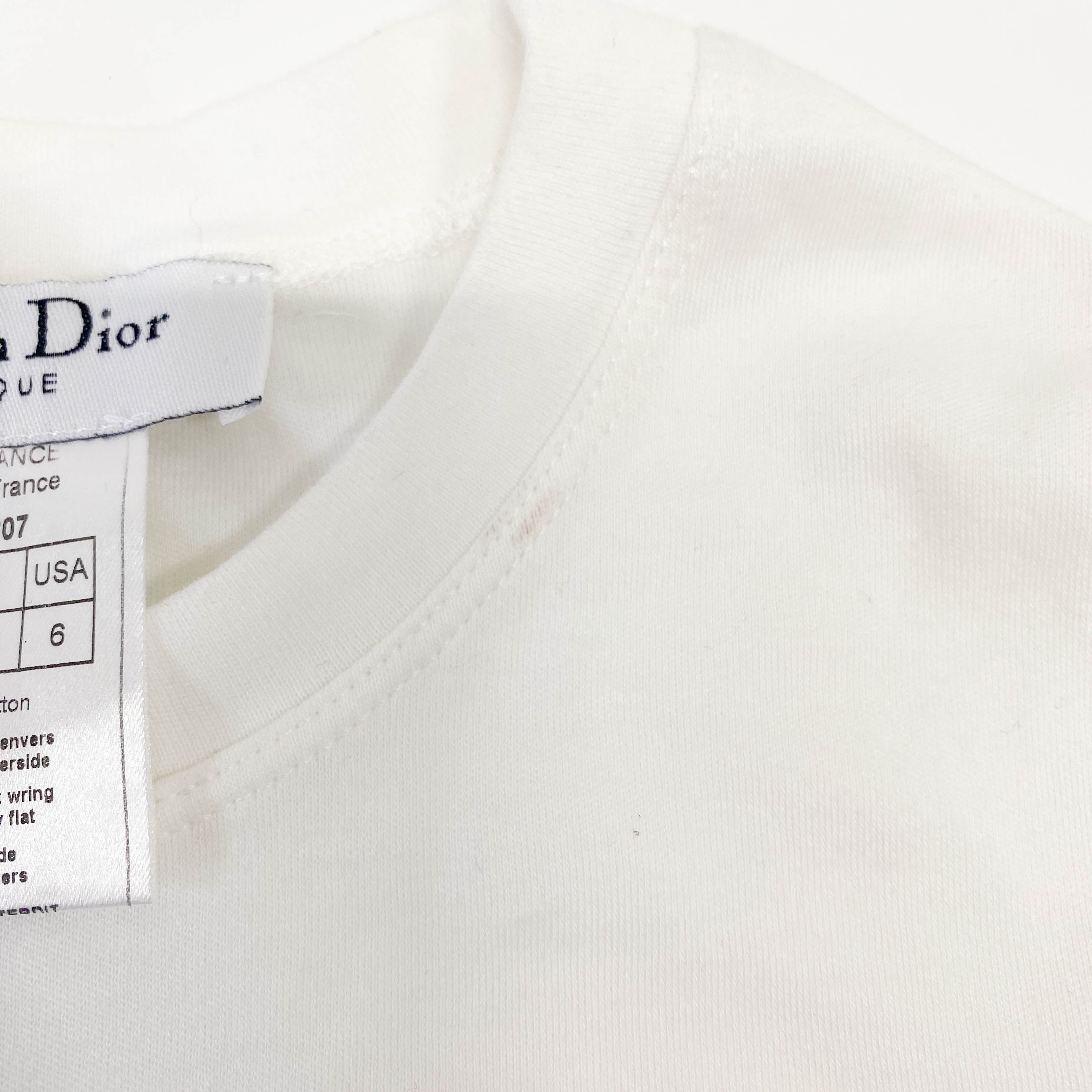 J'Adore Dior White T-Shirt with Pink Trotter Print