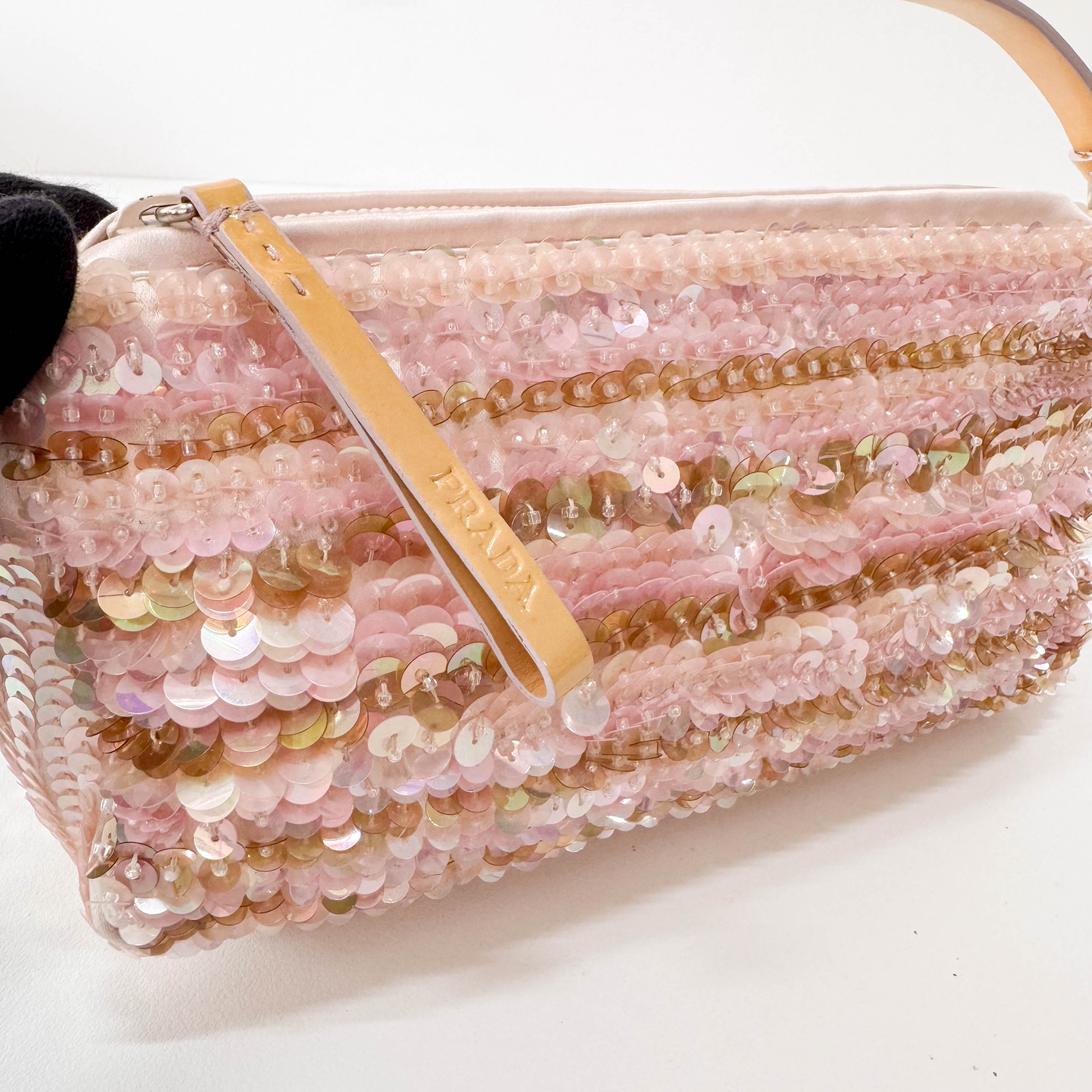 Pink Sparkle Sequin Pouch Shoulder Bag
