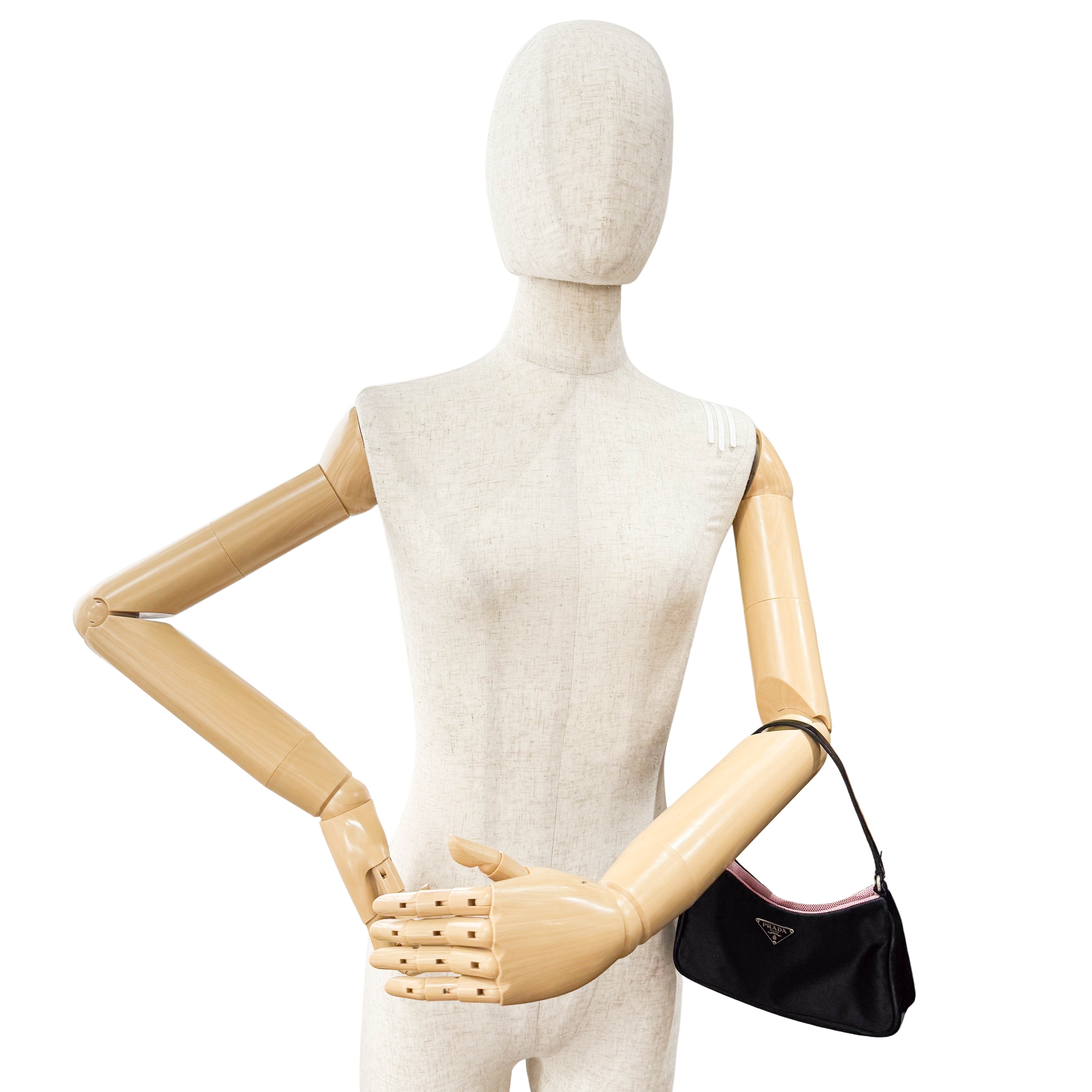 Mini Black Satin Bag