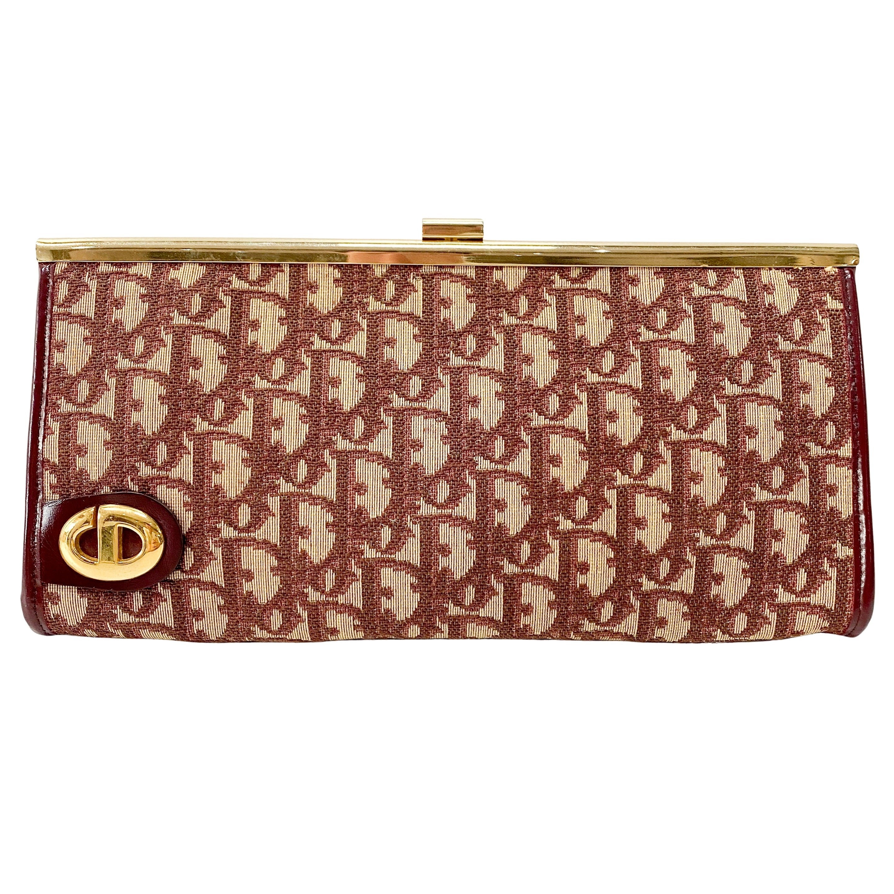 Burgundy Trotter Clutch Bag