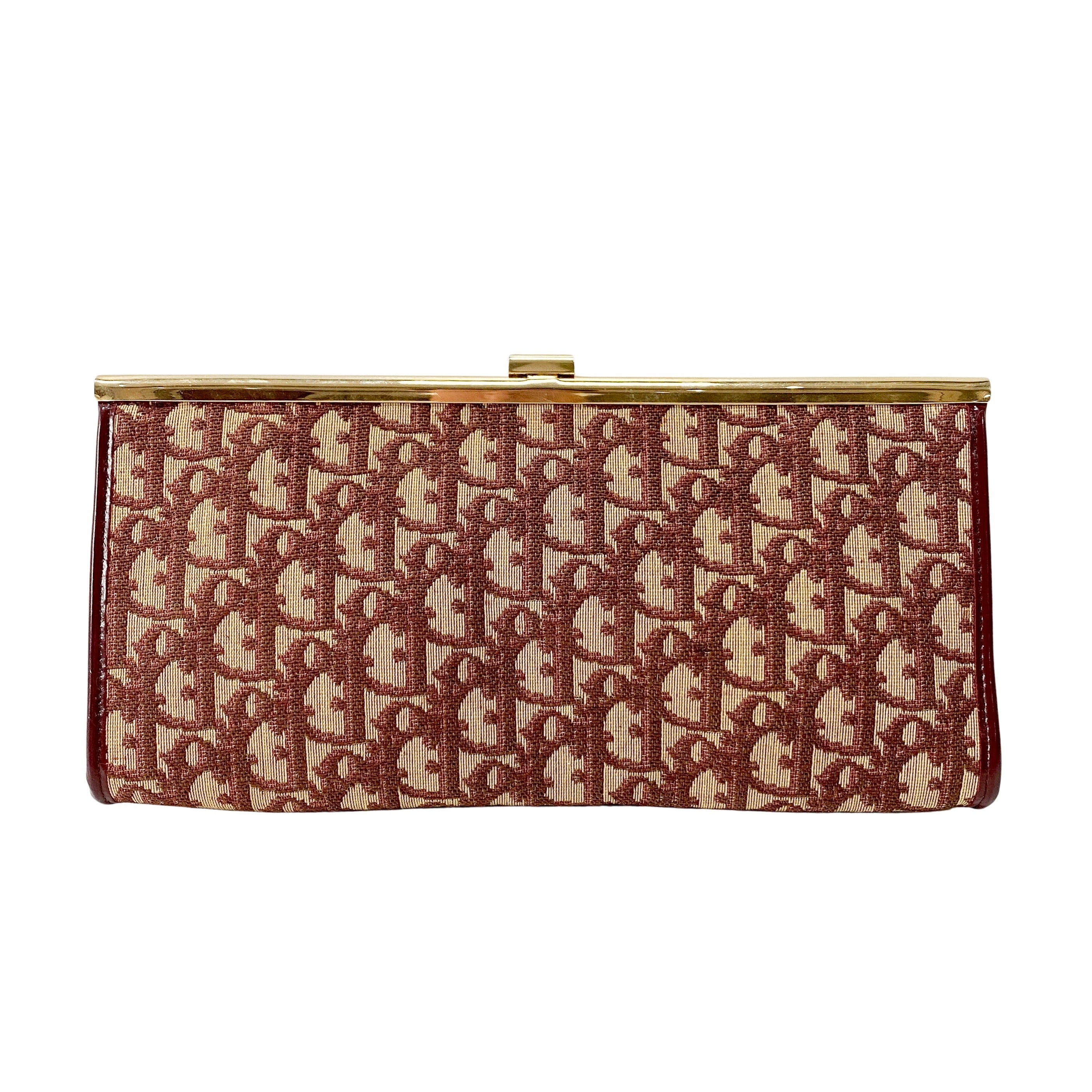 Burgundy Trotter Clutch Bag