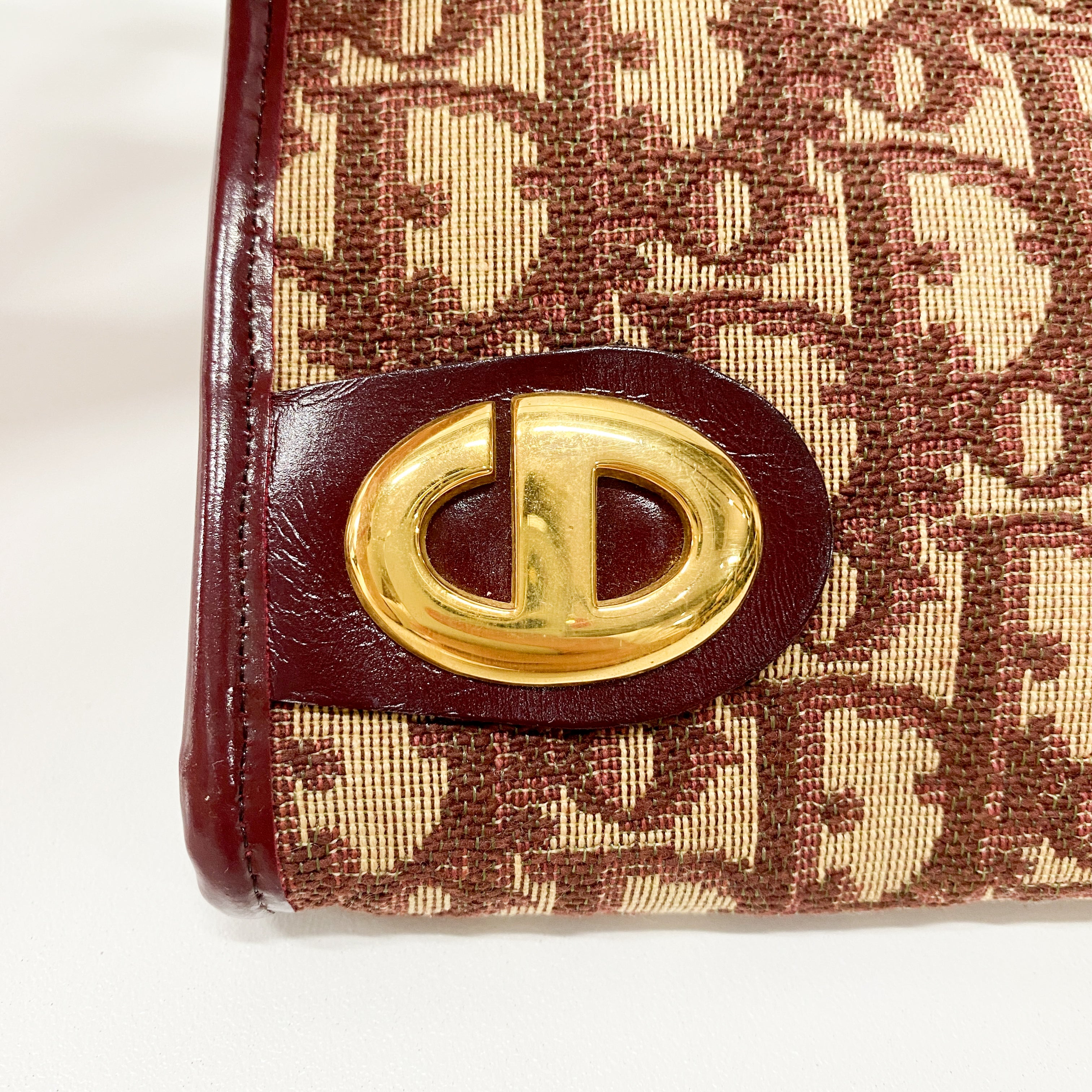 Burgundy Trotter Clutch Bag