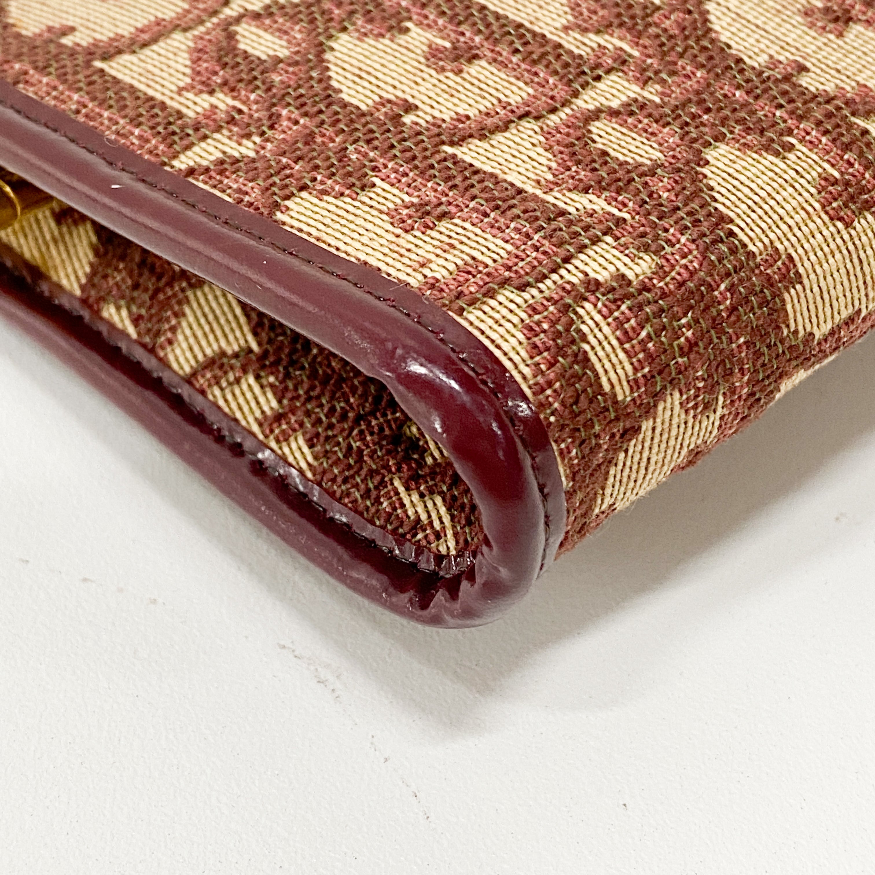 Burgundy Trotter Clutch Bag