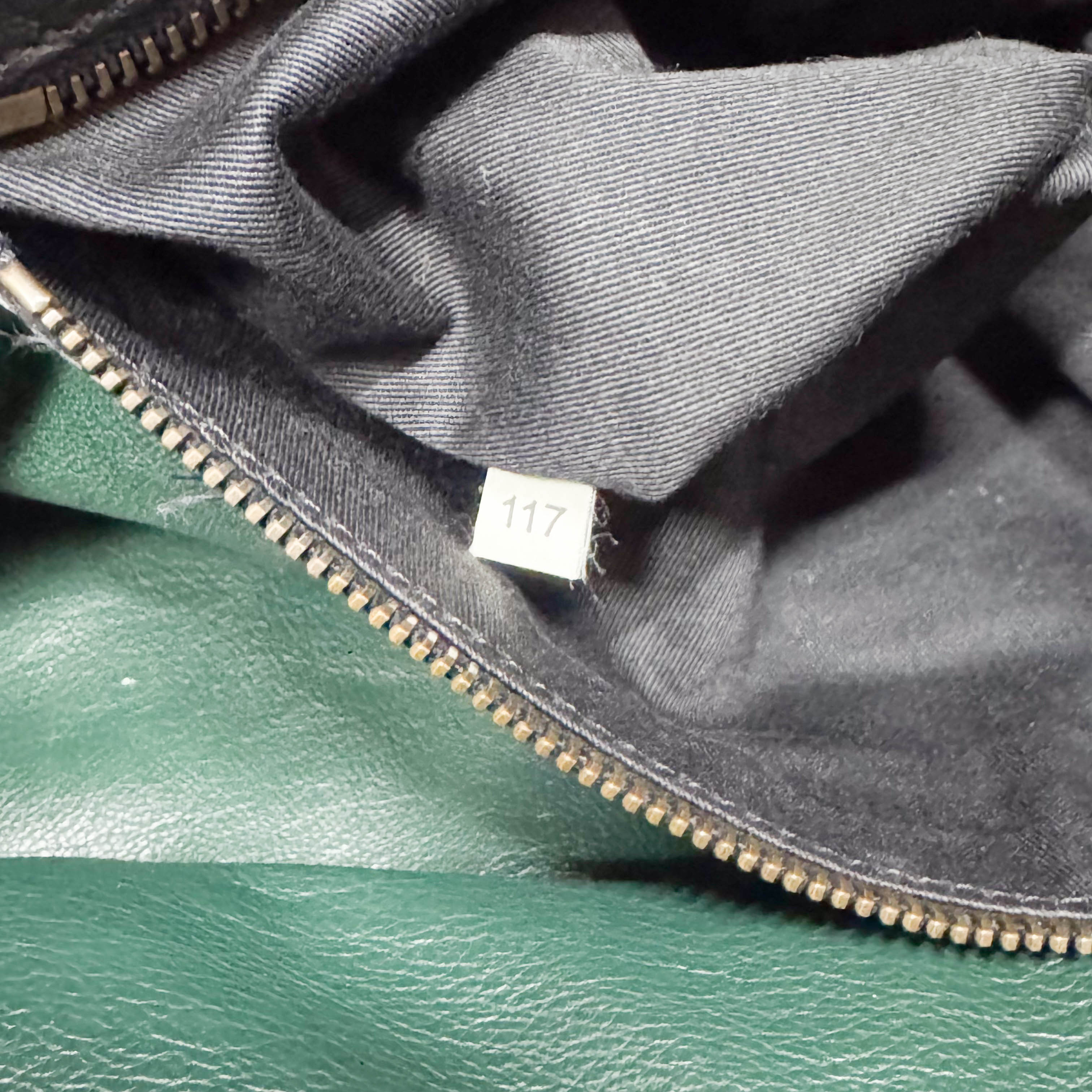 Black Grain Calfskin Leather Shoulder Bag