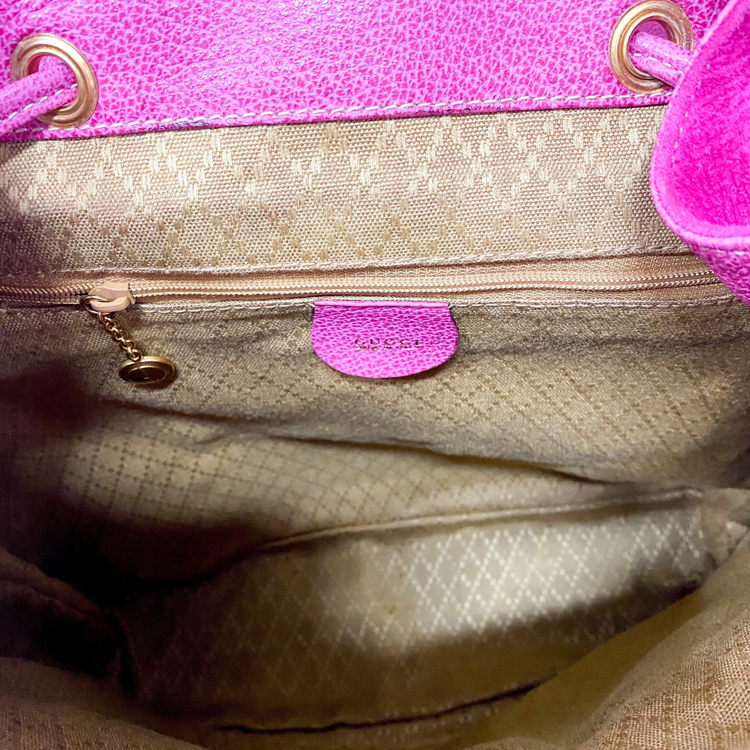 Bamboo Pink Suede Backpack