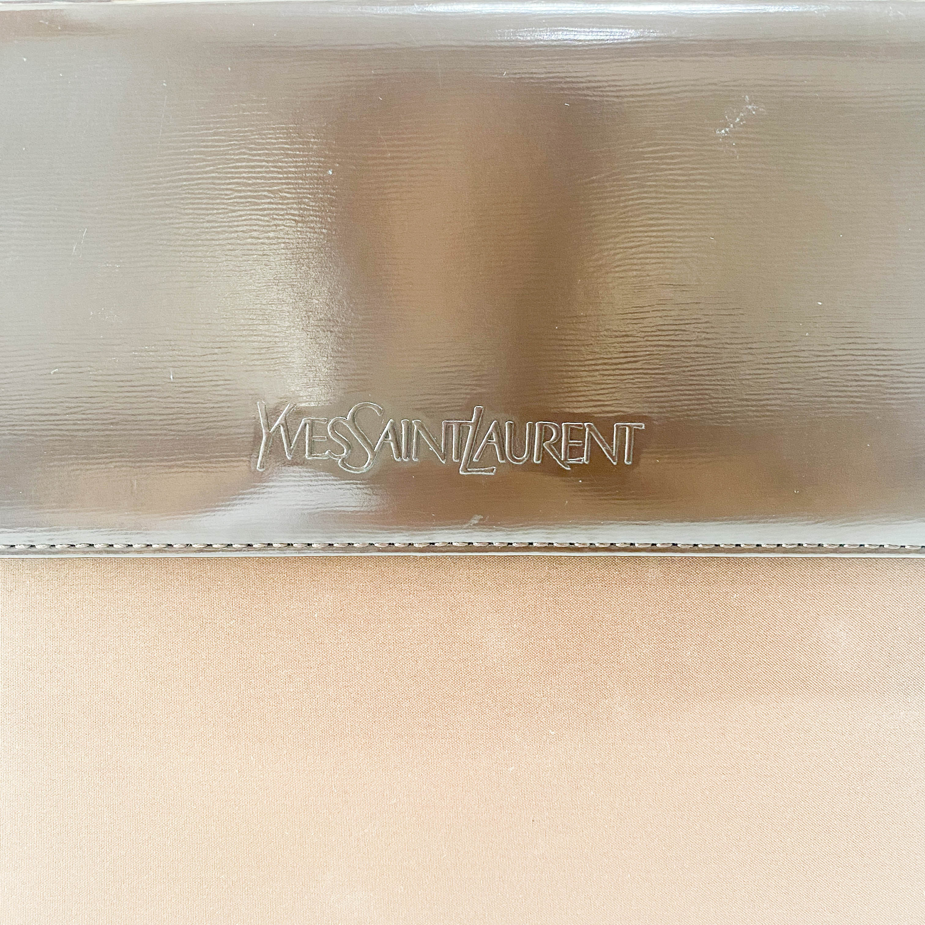 Brown Patent Leather Handbag