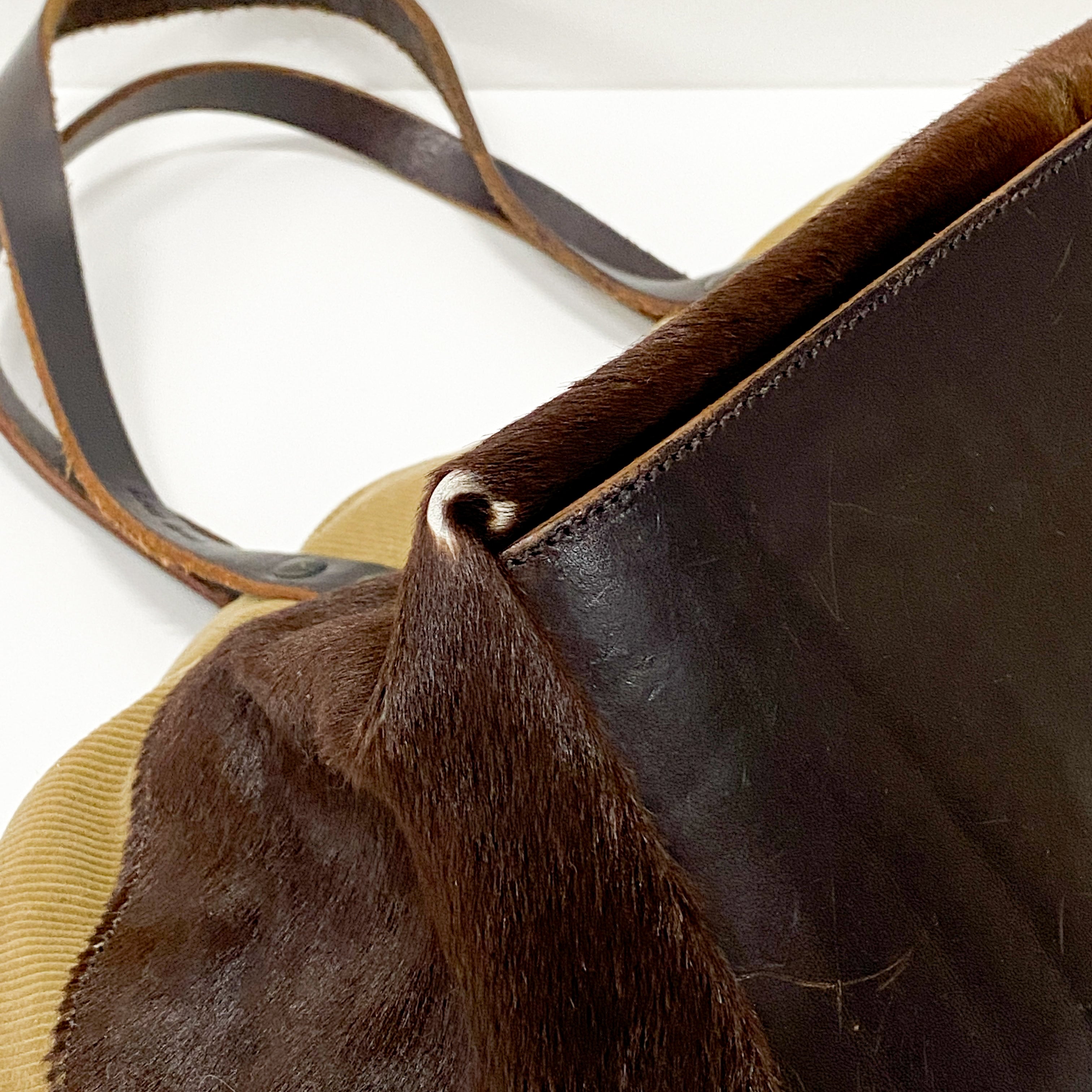 Archive Brown Pony Hair Shoulder Bag