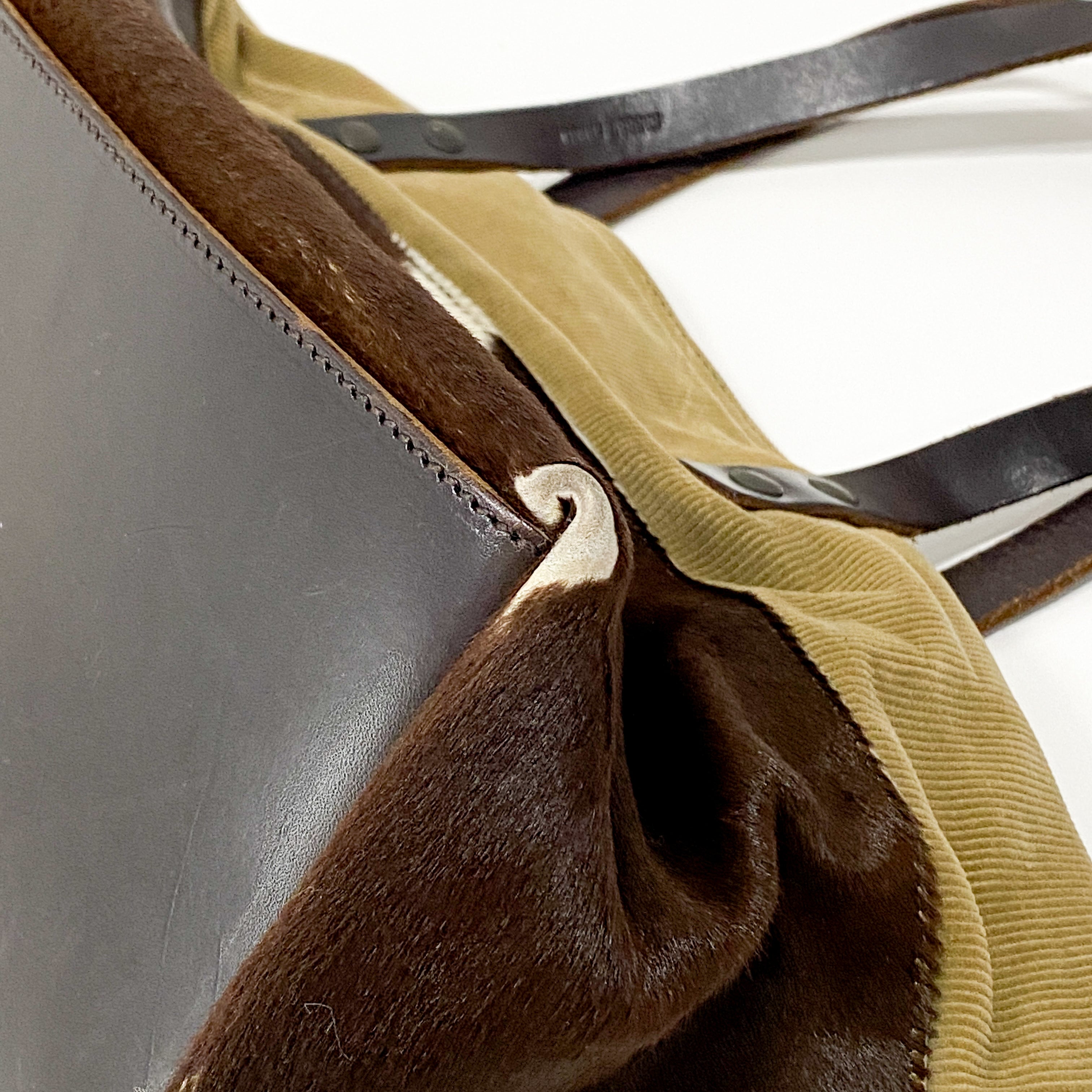 Archive Brown Pony Hair Shoulder Bag