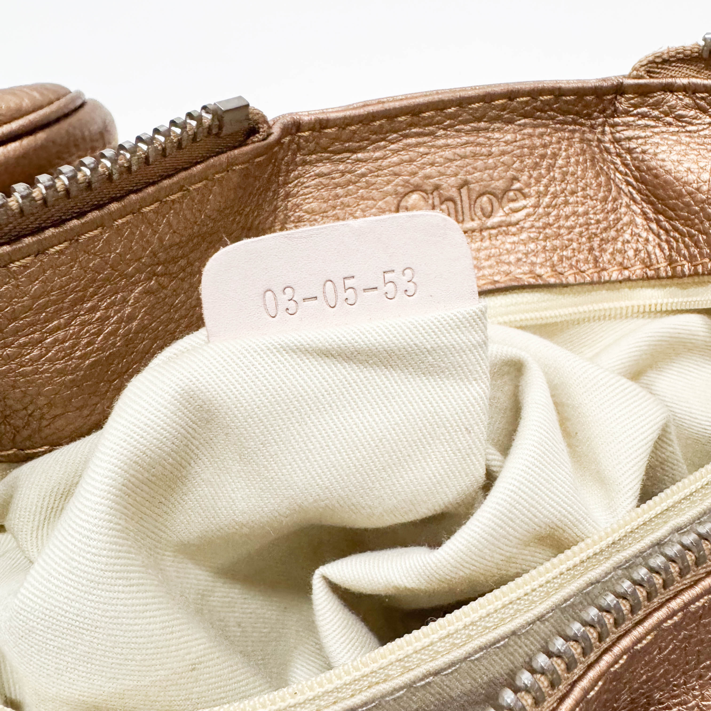 Paddington Bronze Calfskin Rhinestone Accessories Leather Shoulder Bag