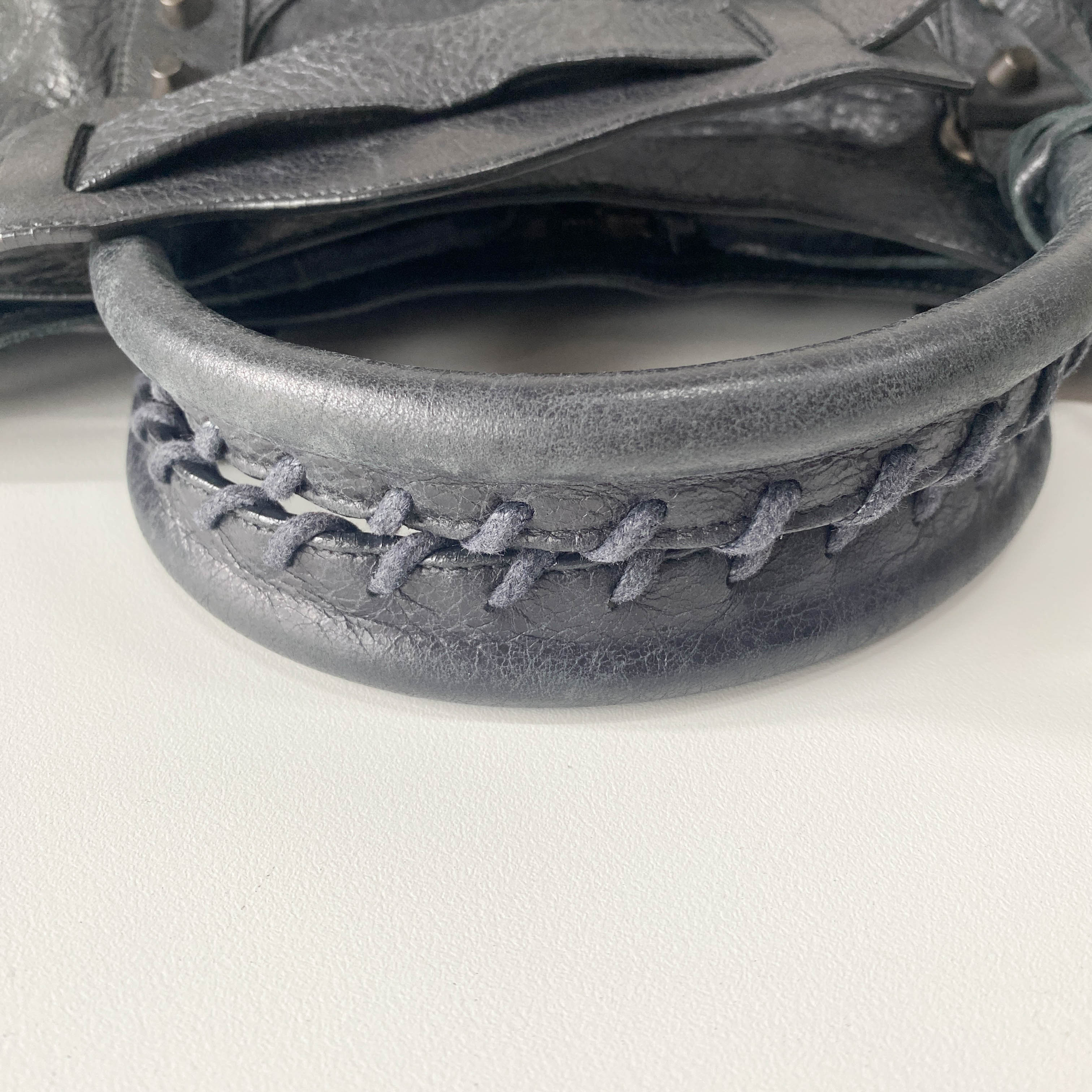 The City Black Leather Two Way Bag