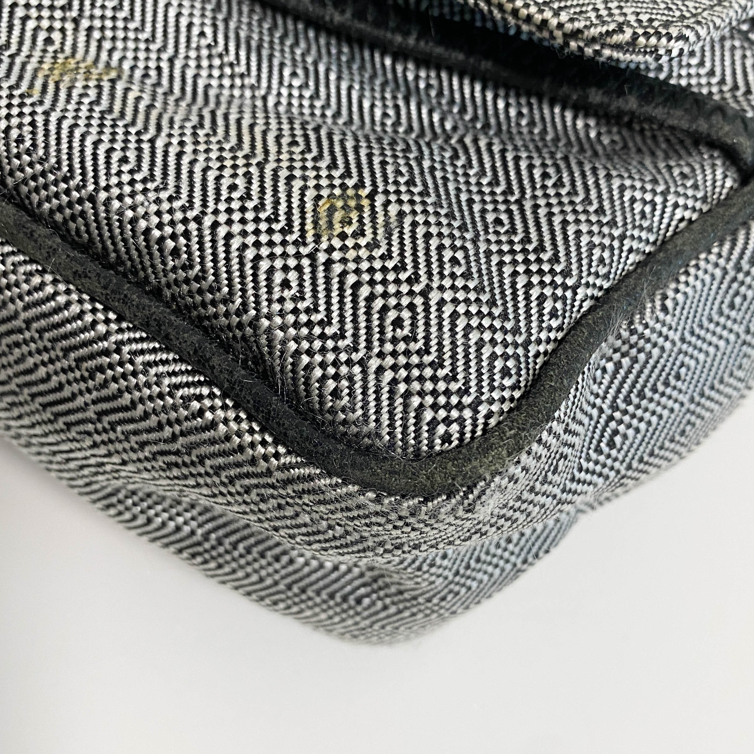 Horizontal Canvas Grey Handbag