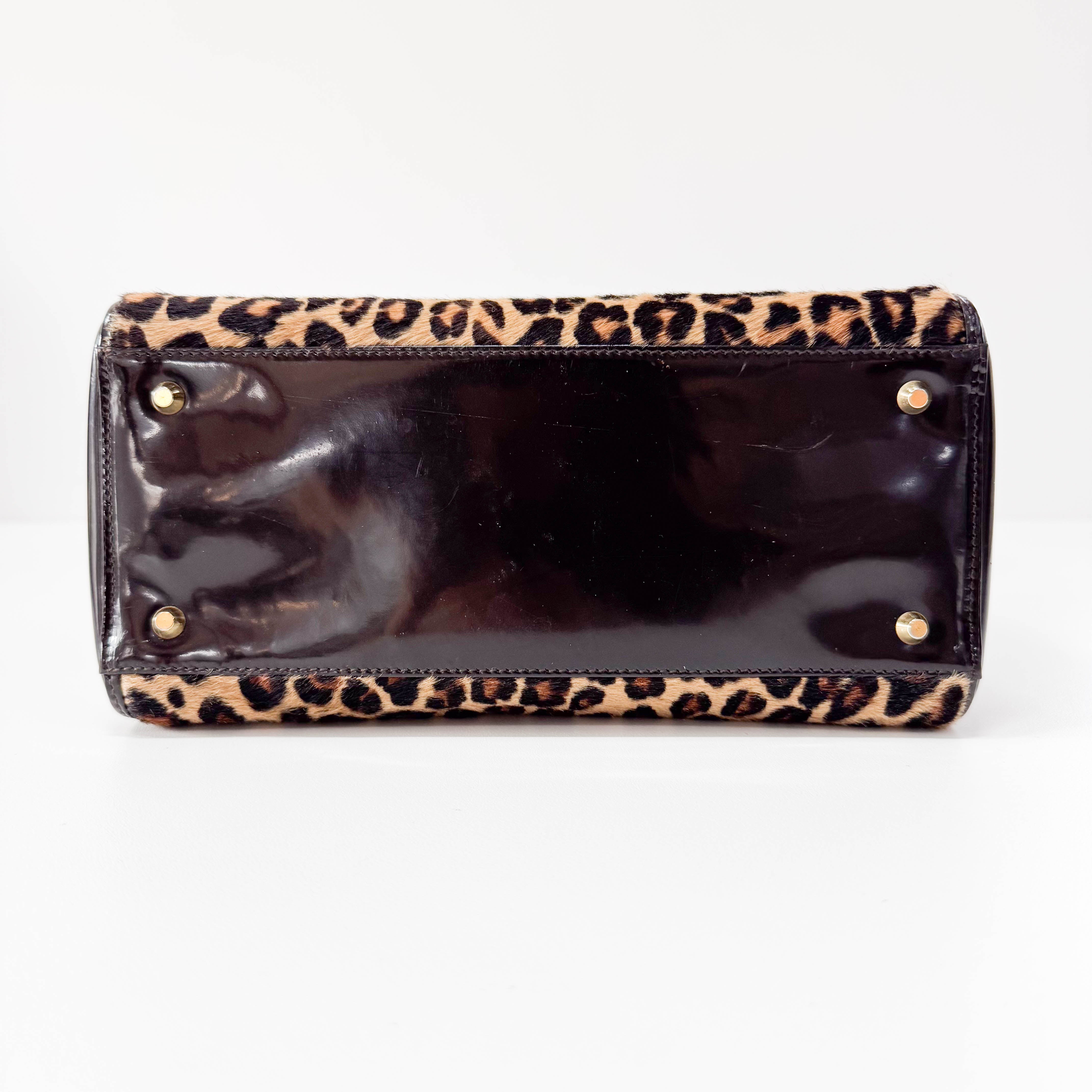 Lady Dior Leopard Pony Hair Hand Bag