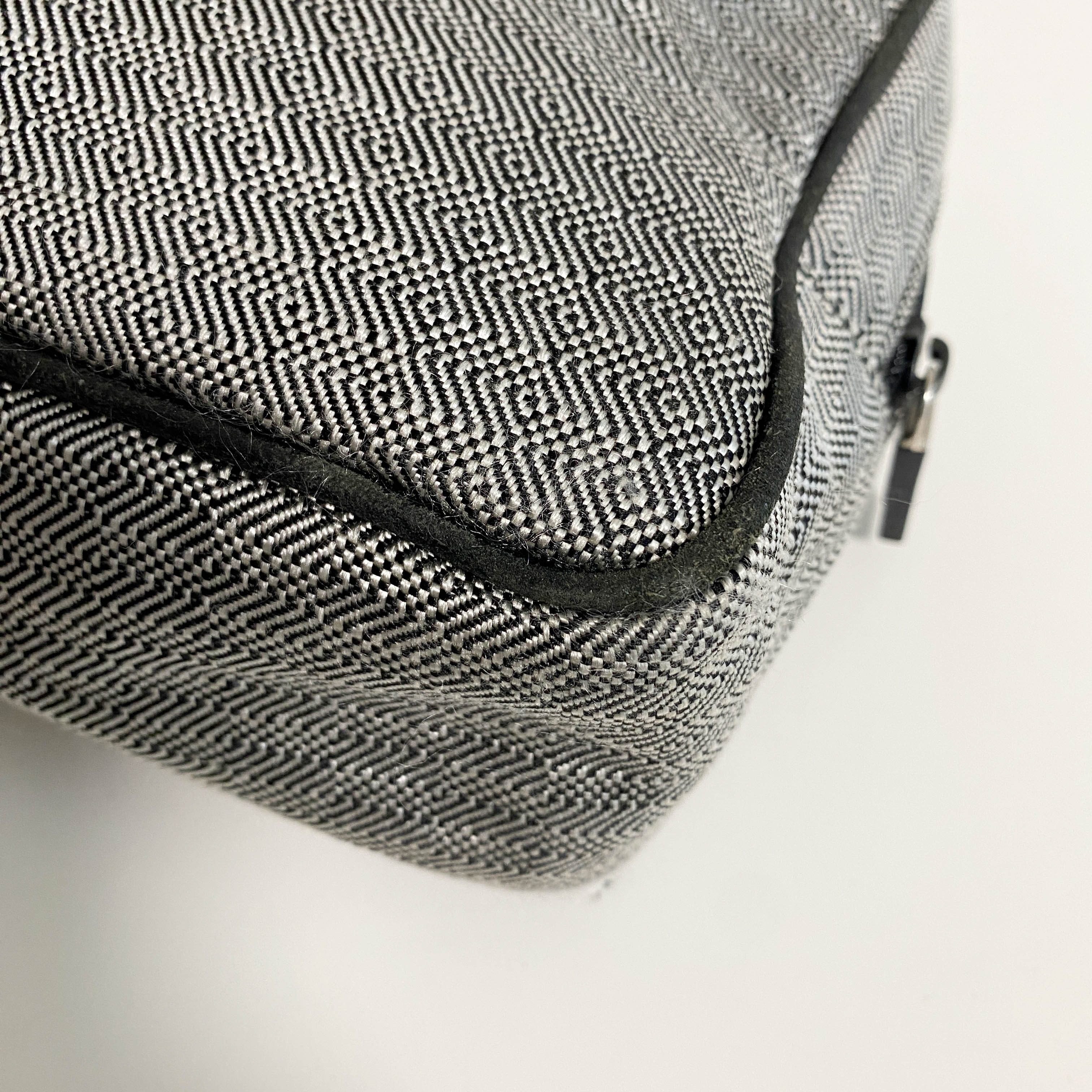 Horizontal Canvas Grey Handbag