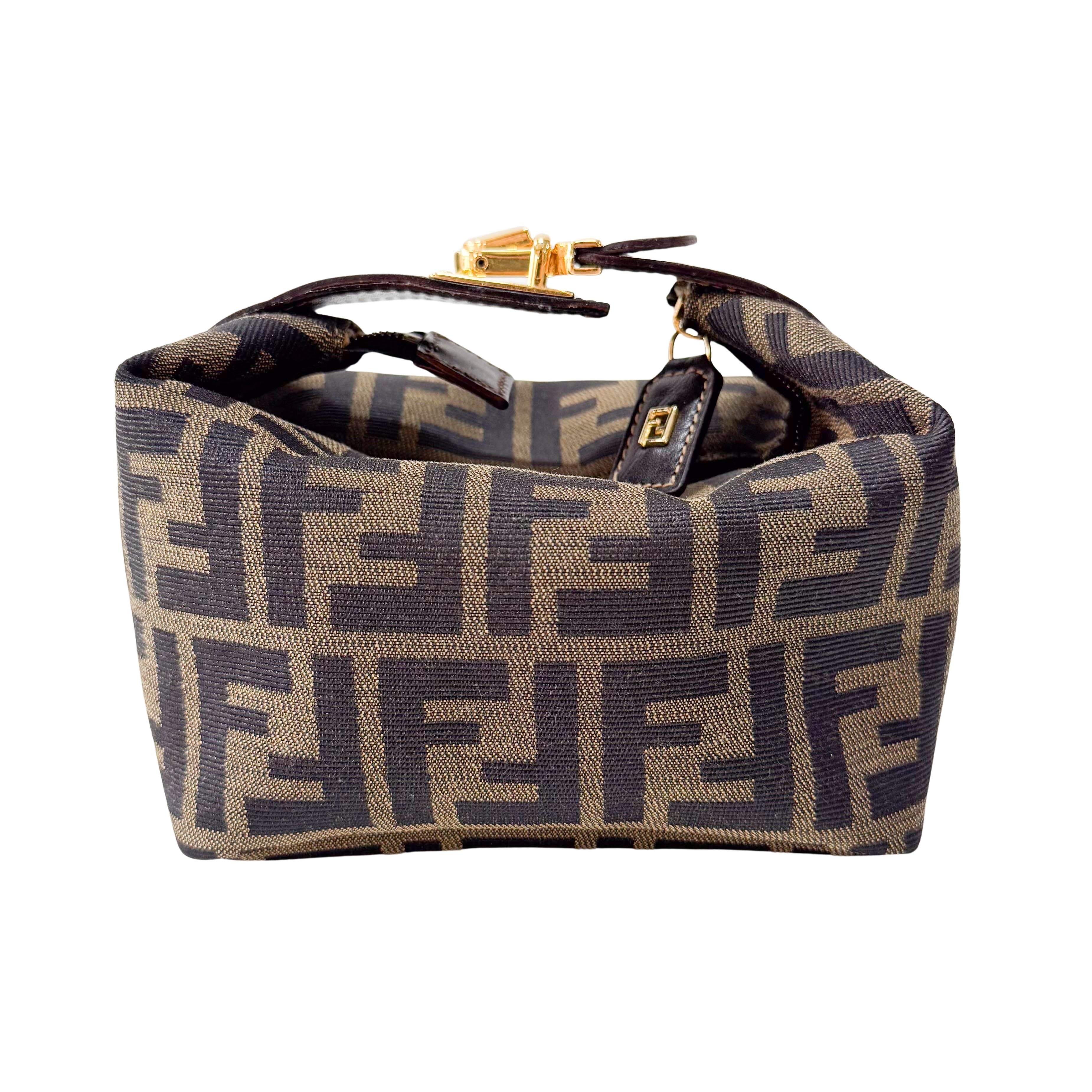 Zucca Mini Brown Canvas Pouch