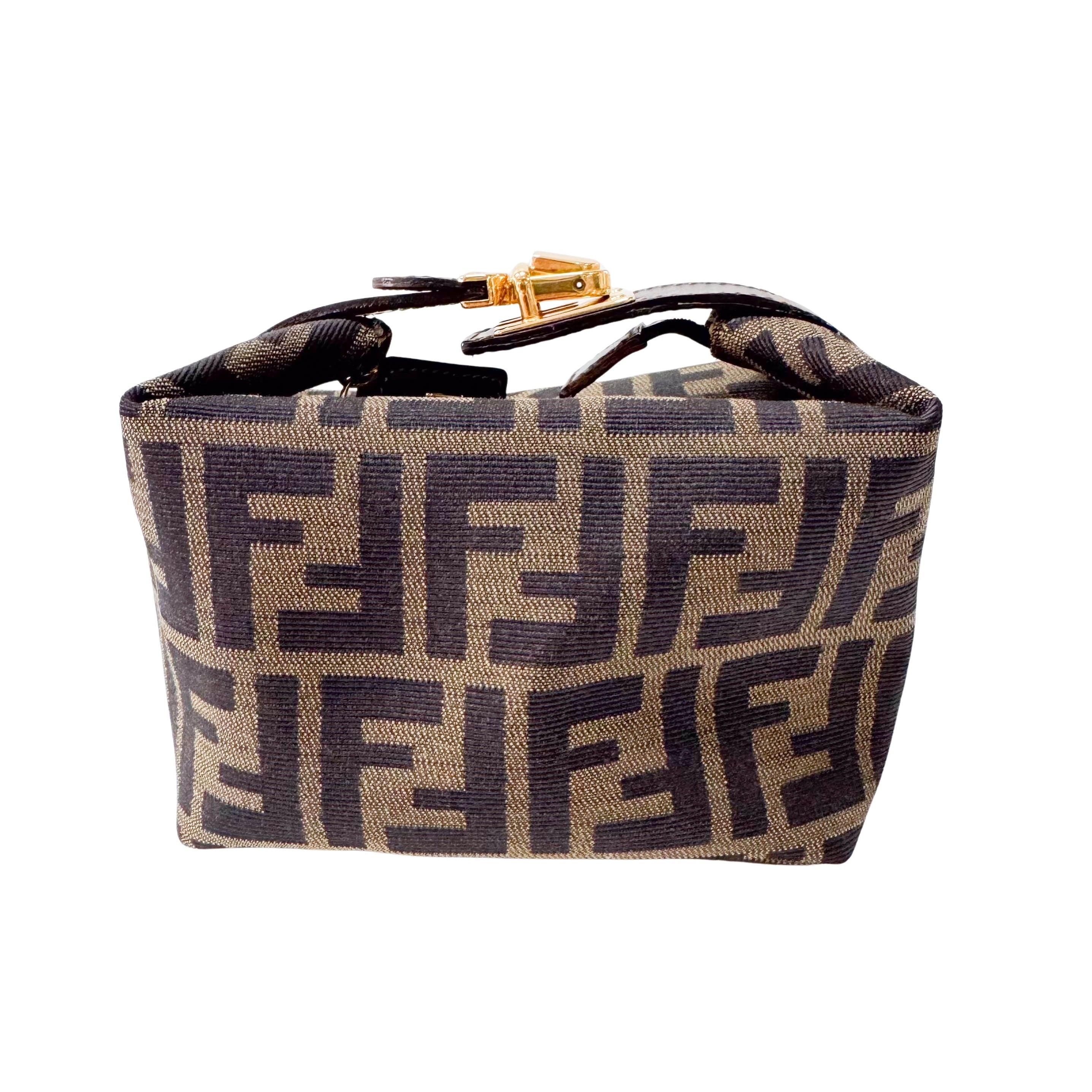 Zucca Mini Brown Canvas Pouch