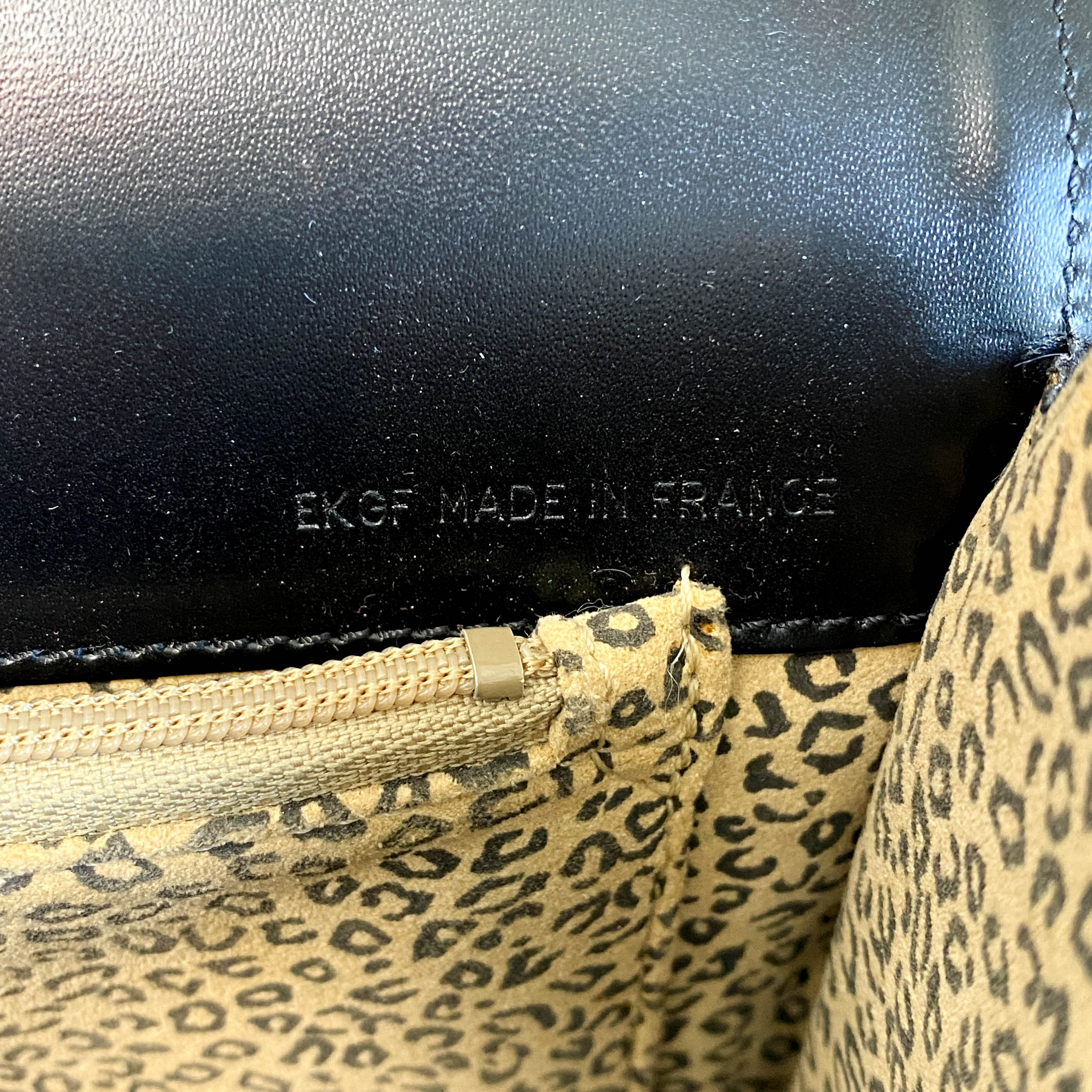 Panthère Black Pony Haire Top Handle Bag